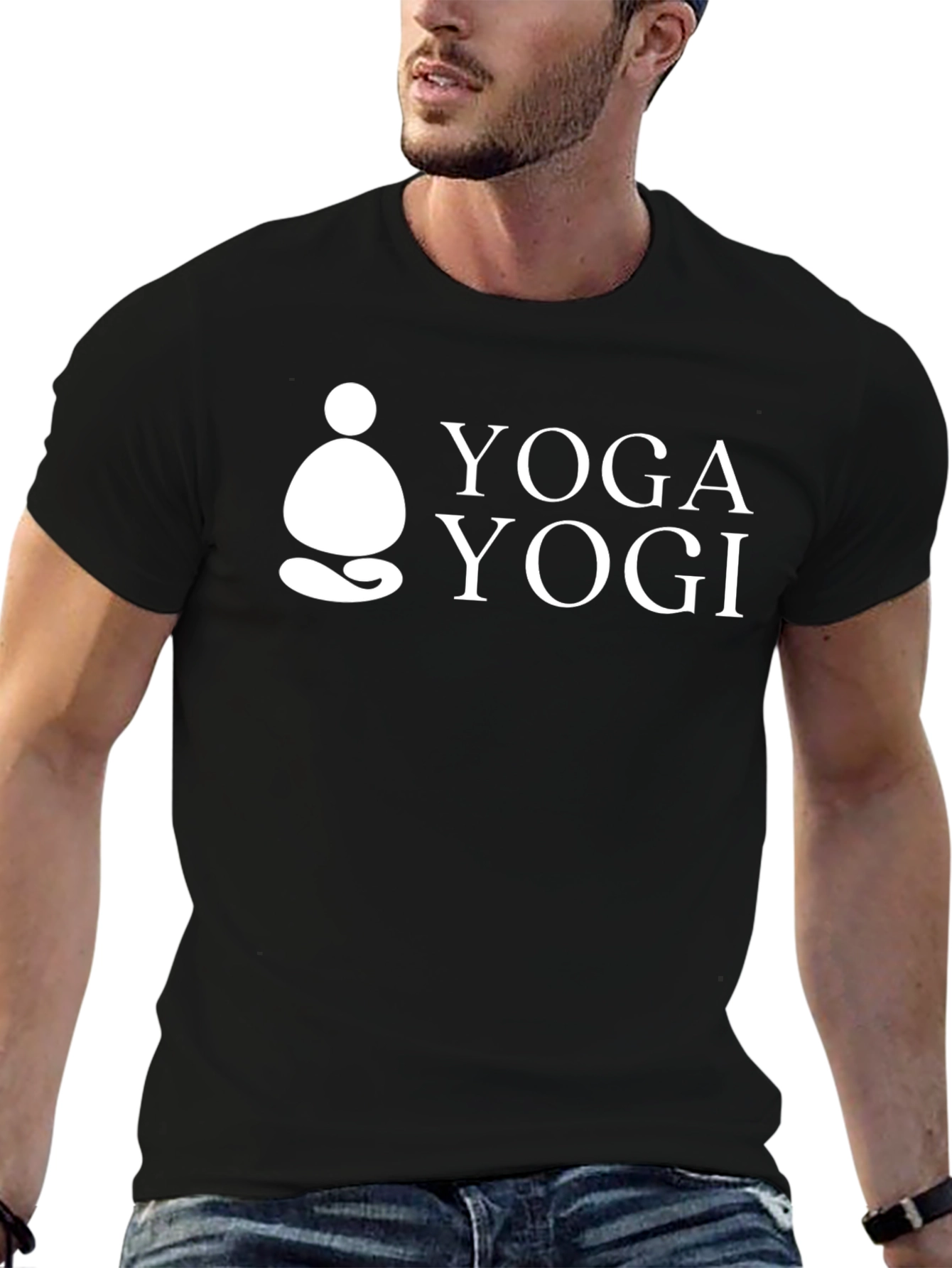 Yoga Yogi Black Graphic T-Shirt