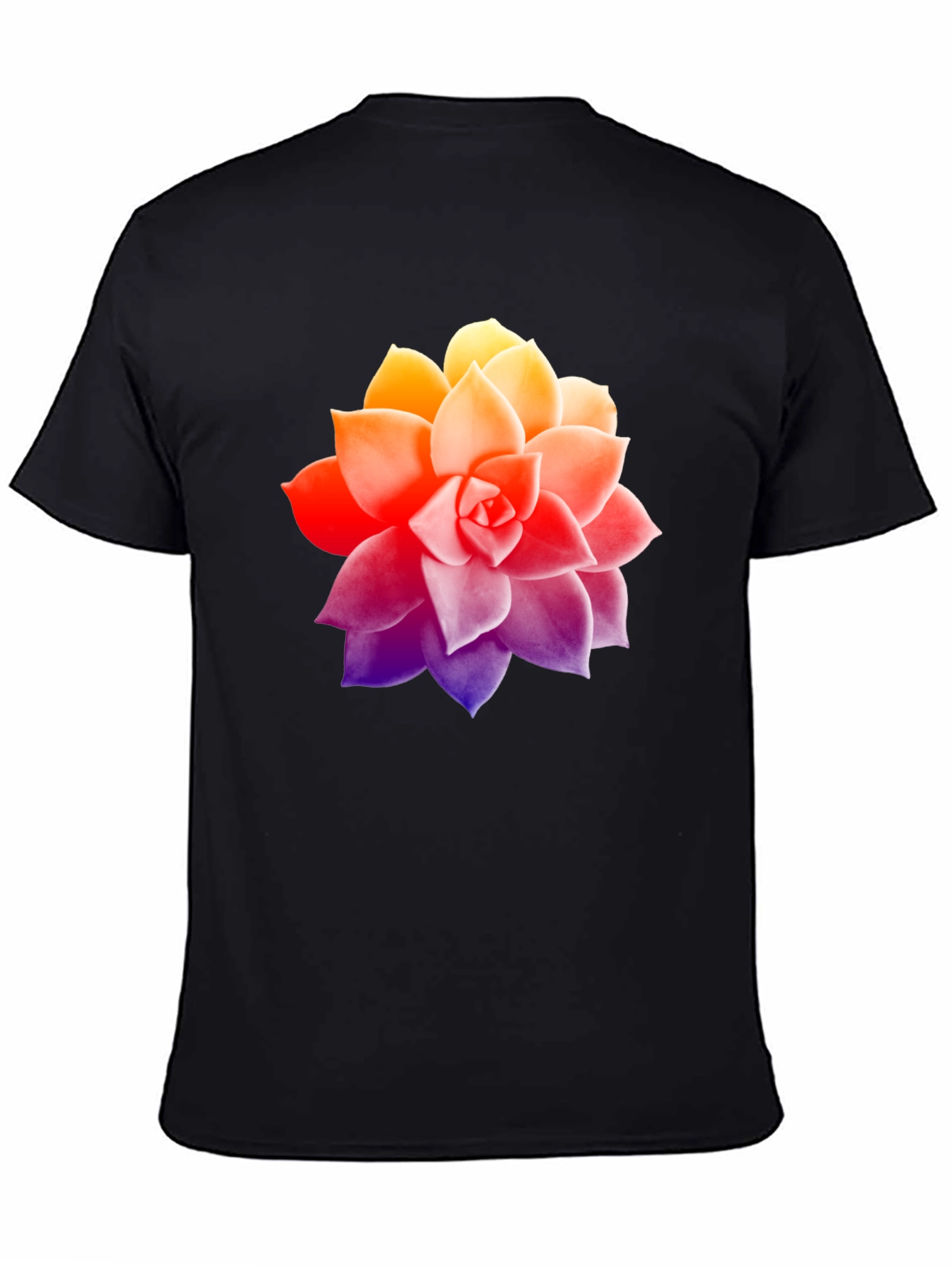 Succulent Graphic Tee - Stylish Mens Black T-Shirt