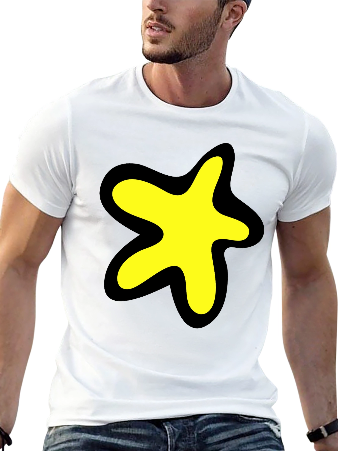 Star Blob Graphic Black T-Shirt
