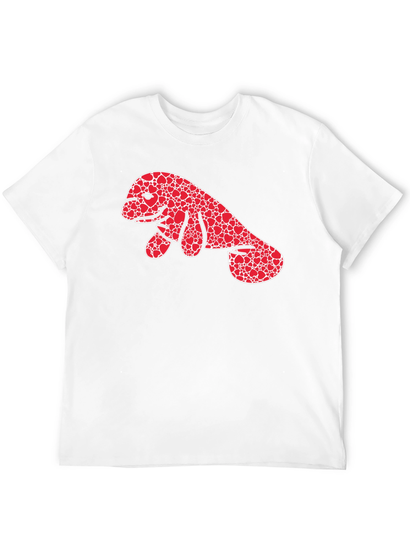 Heart Manatee Graphic Tee - Black