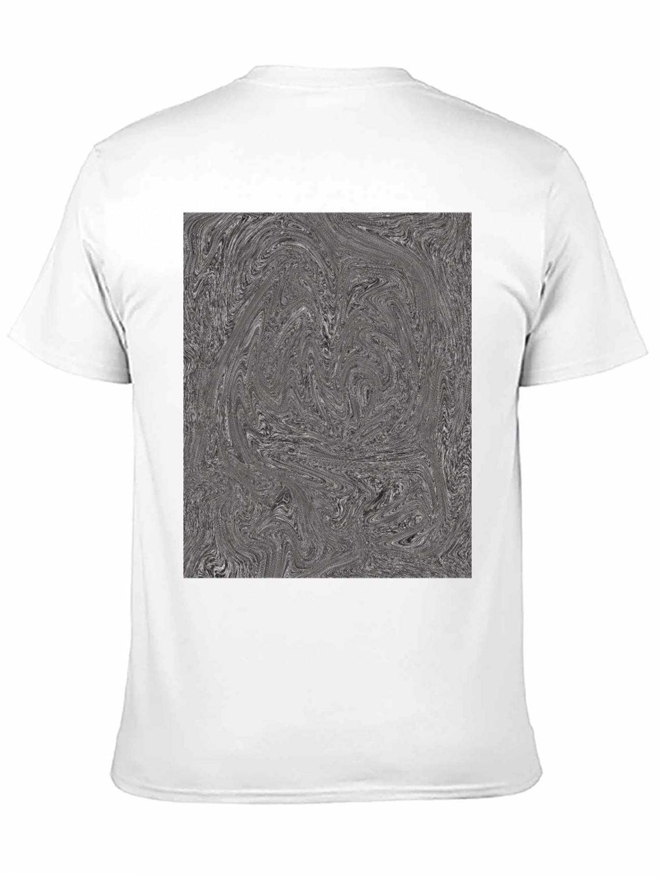 Abstract Swirl Graphic Tee - Black Cotton Blend