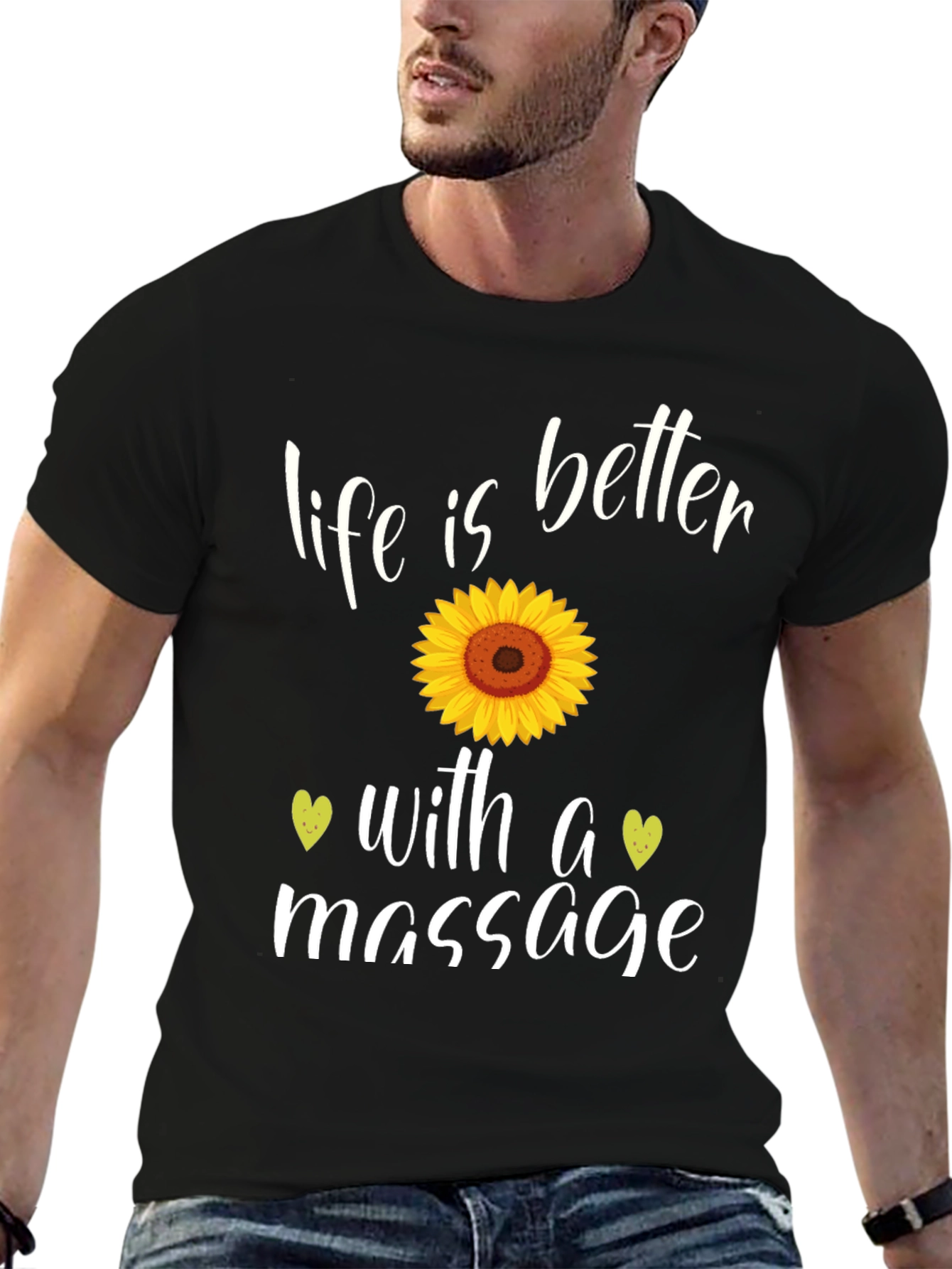 Life is Better with a Massage Black T-Shirt