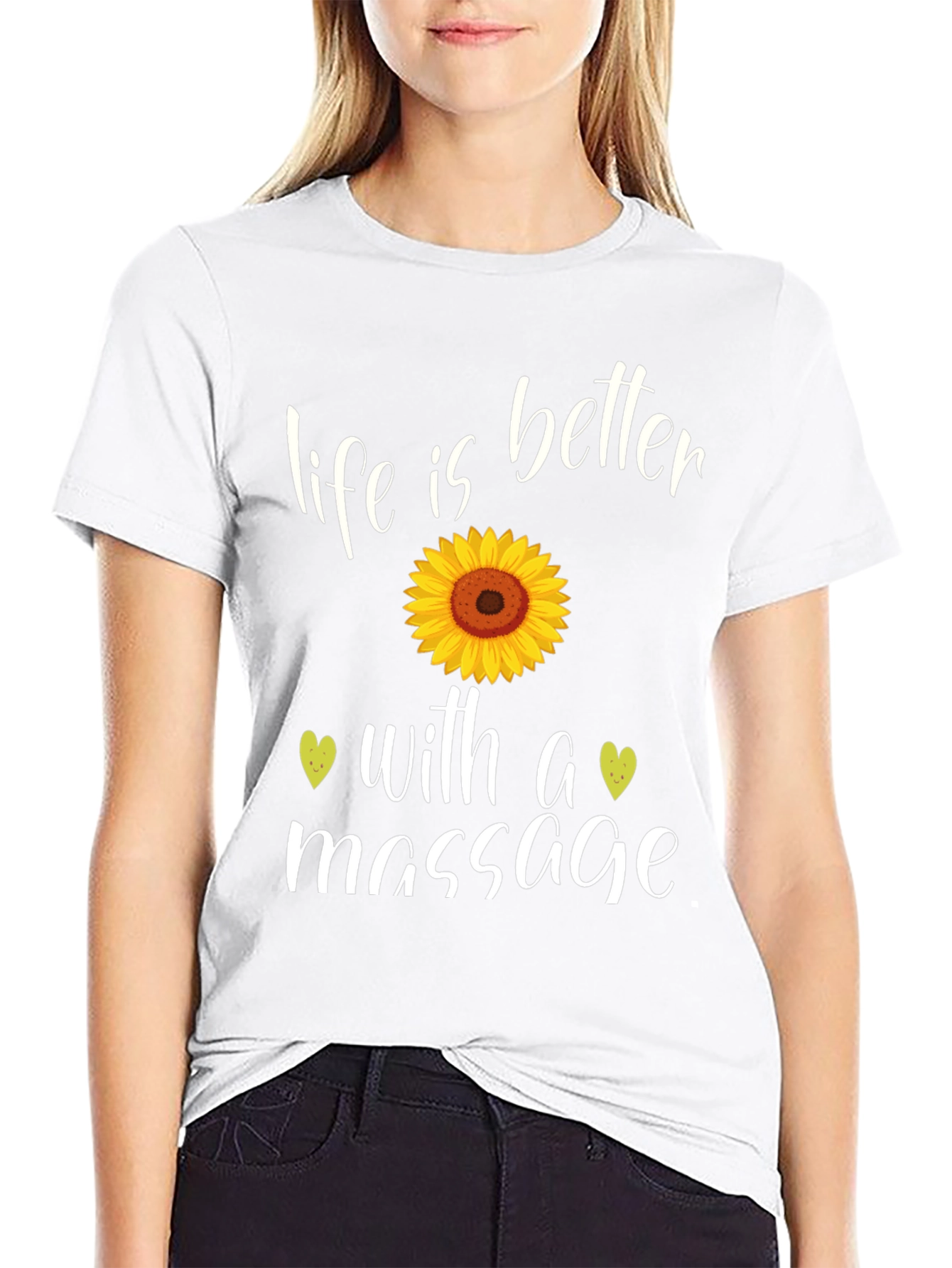 Life is Better with a Massage Black T-Shirt