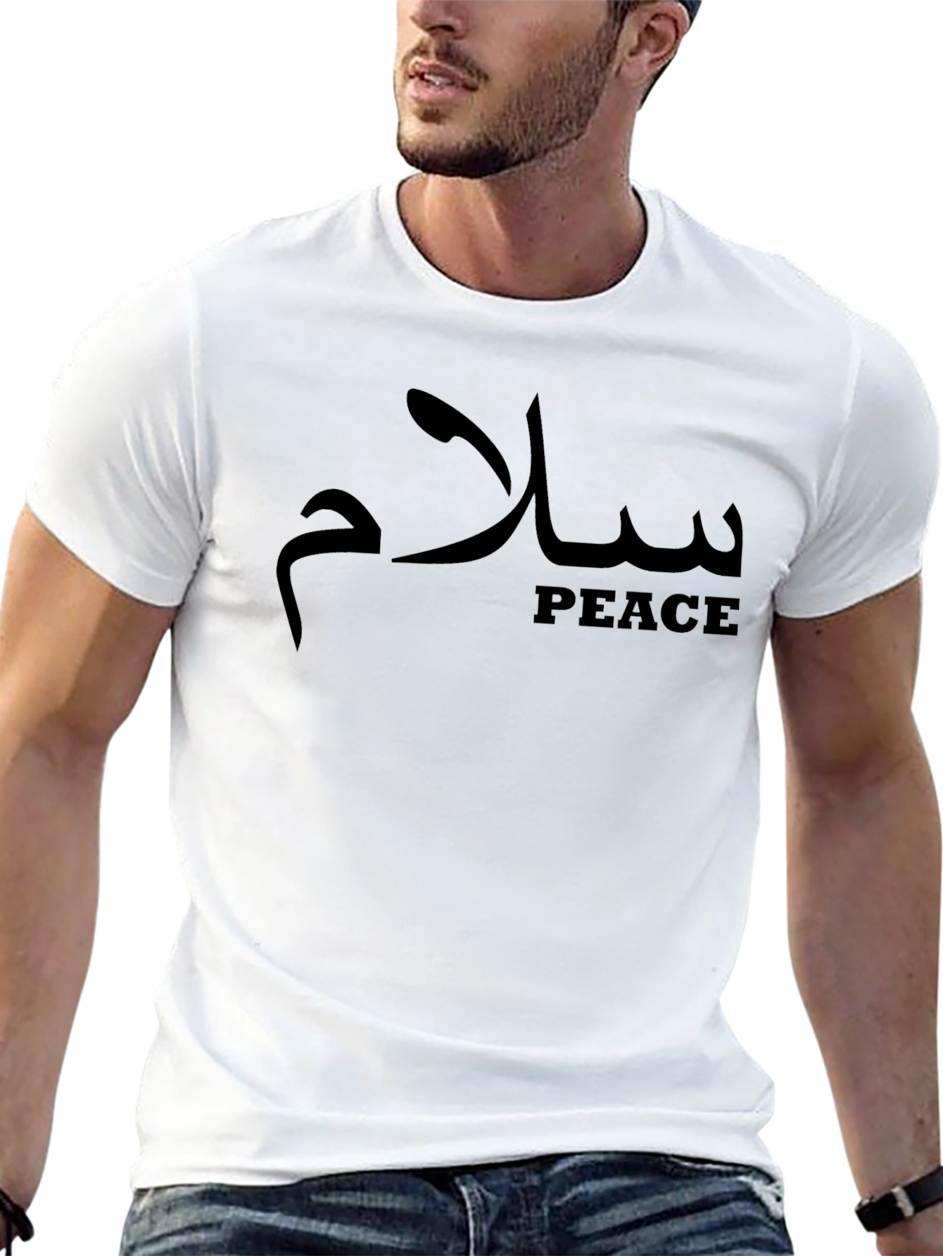 Peace Graphic T-Shirt - Mens Black Tee