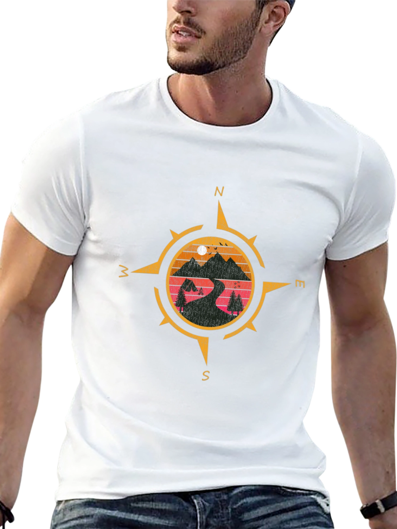 Compass Graphic T-Shirt - Adventure Awaits