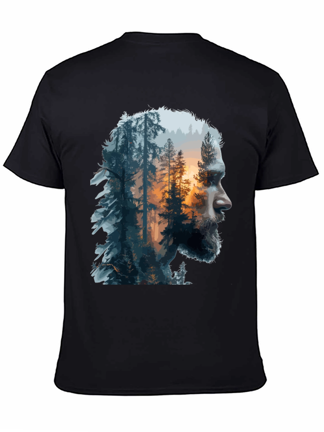 Nature Portrait Graphic Tee - Mens Black T-Shirt