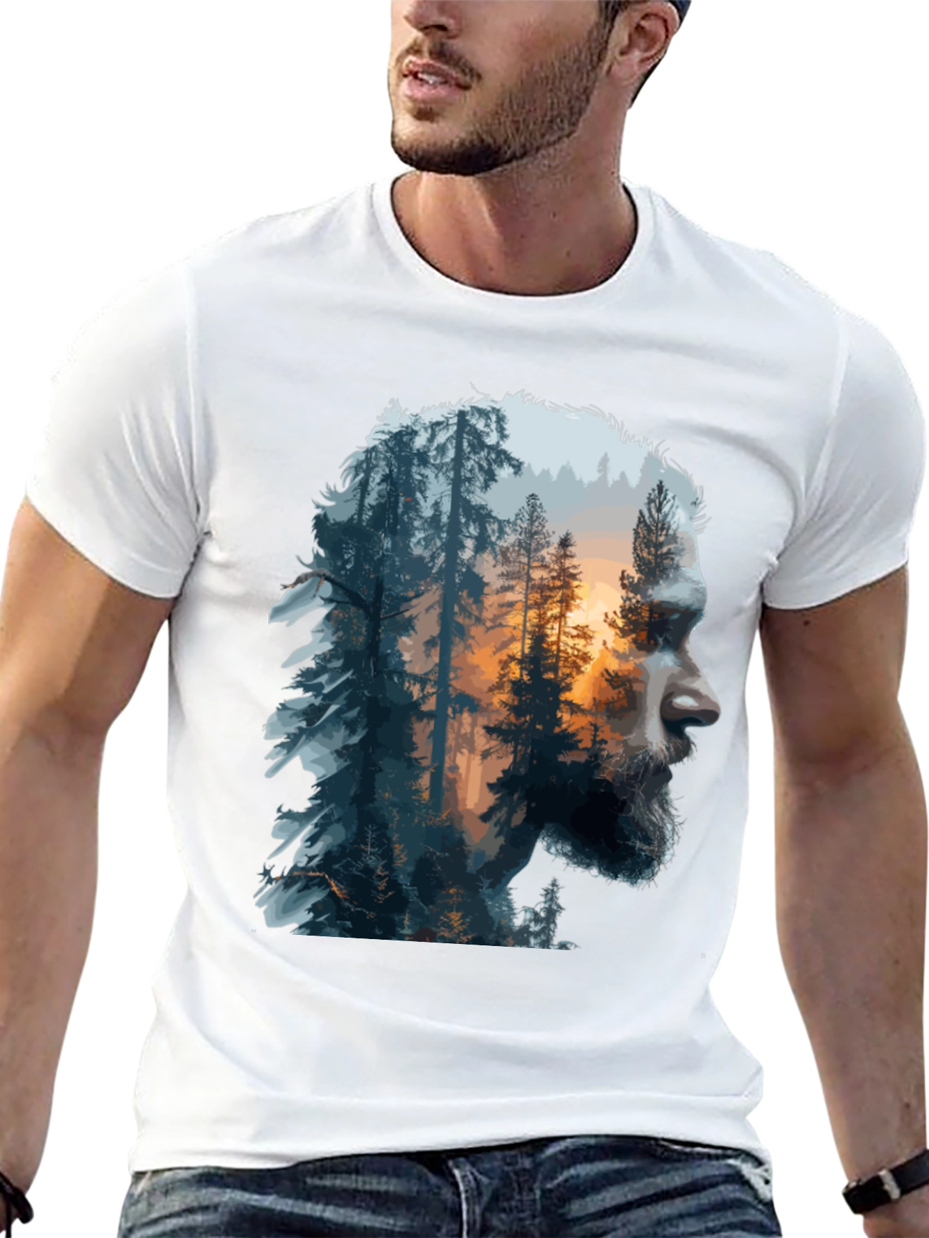 Nature Portrait Graphic Tee - Mens Black T-Shirt