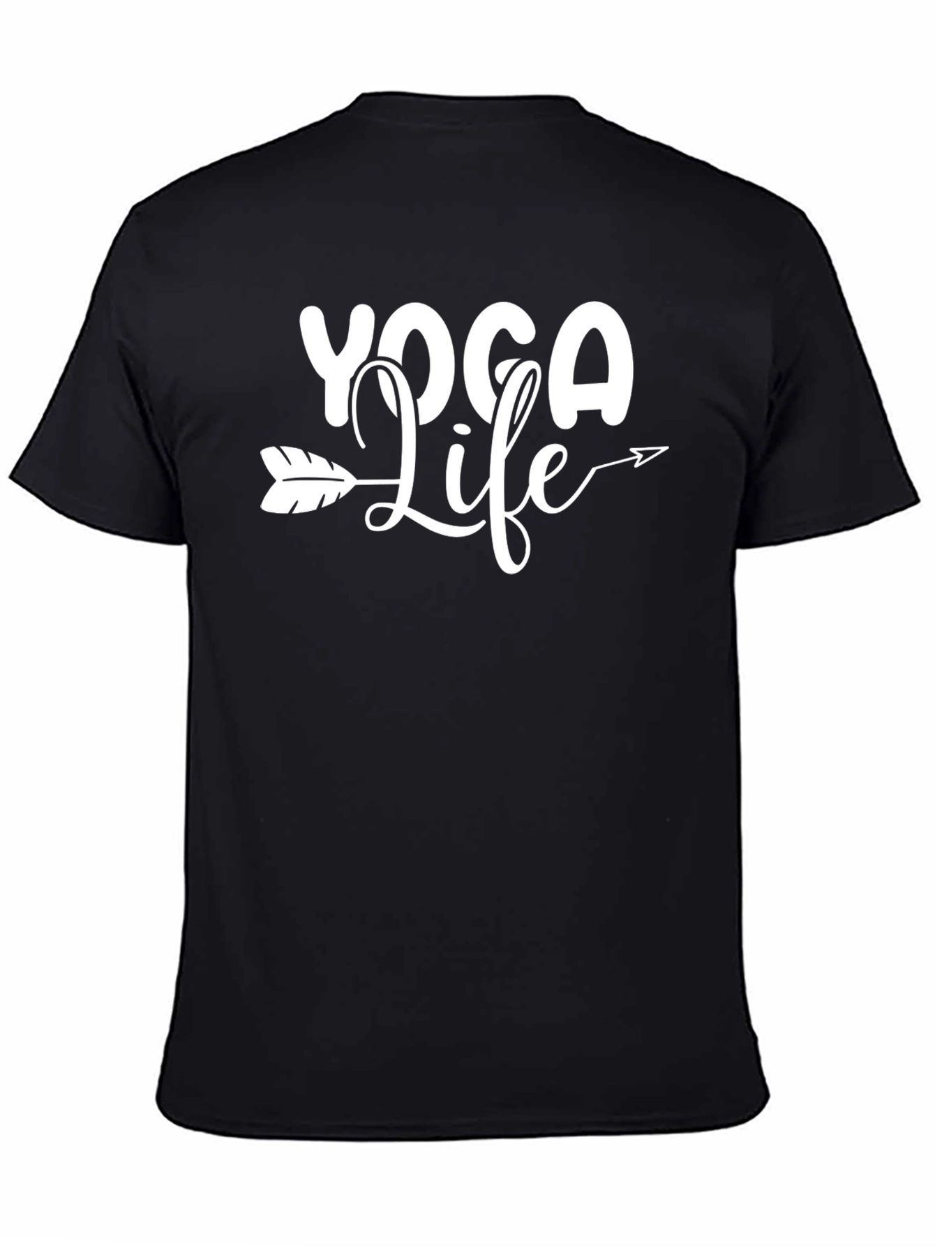 Yoga Life Black T-Shirt Arrow Graphic
