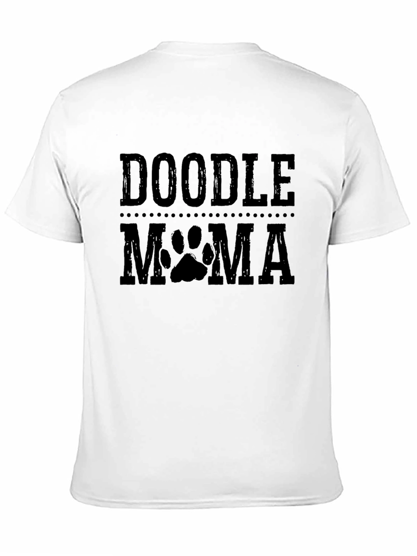 Doodle Mama Paw Print Black Graphic T-Shirt