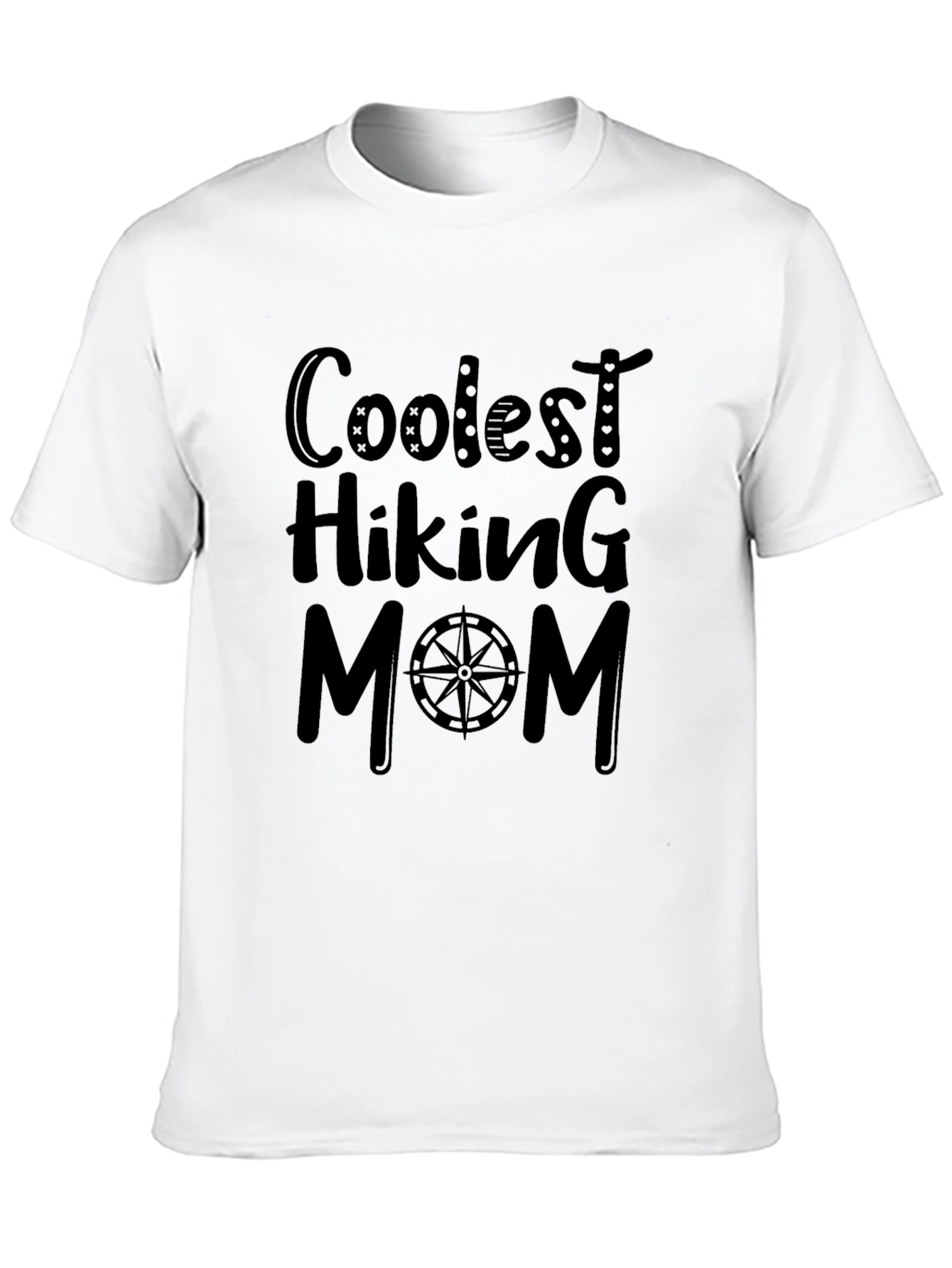 Coolest Hiking Mom Black T-Shirt