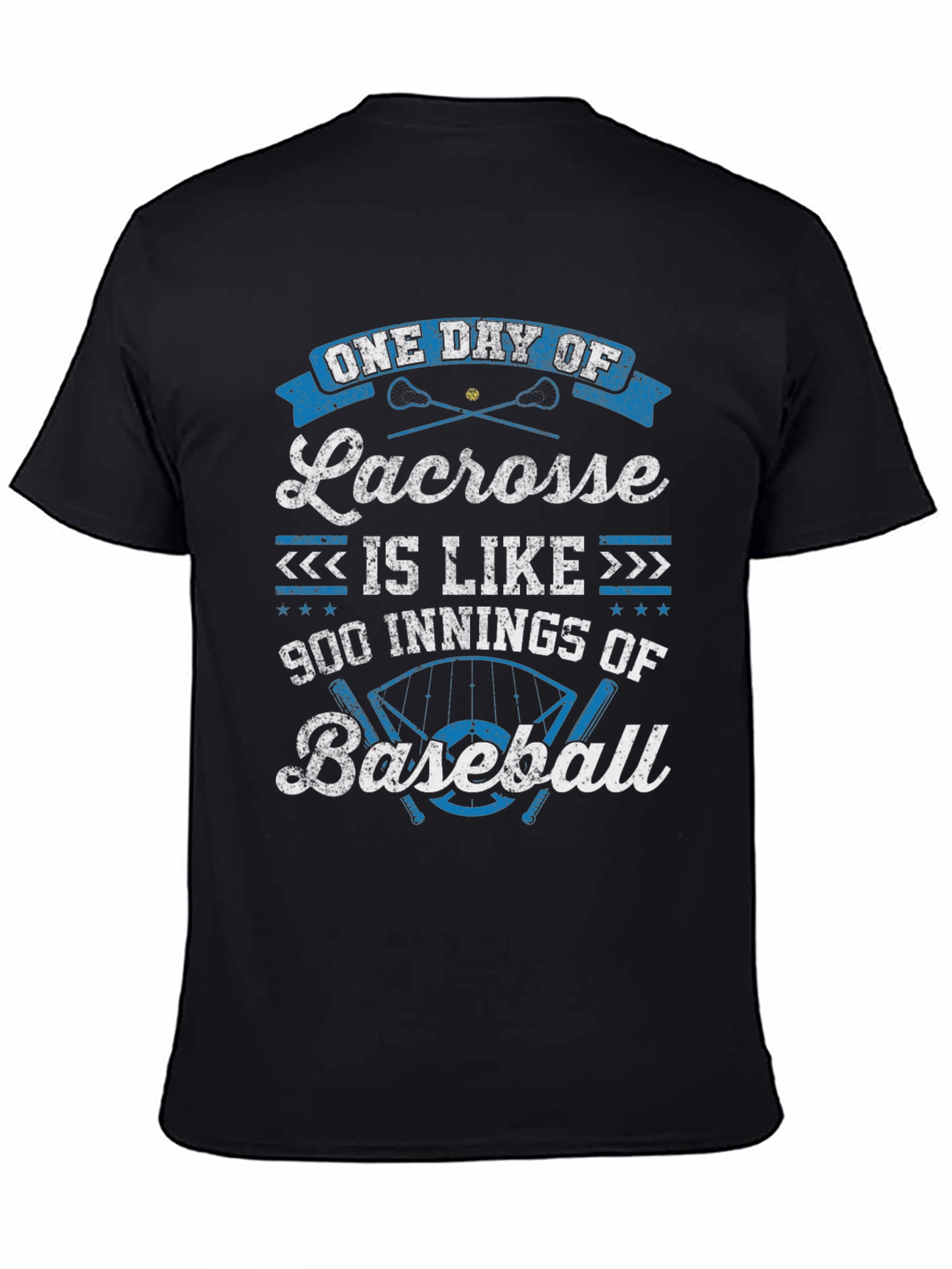 Lacrosse vs Baseball Graphic T-Shirt
