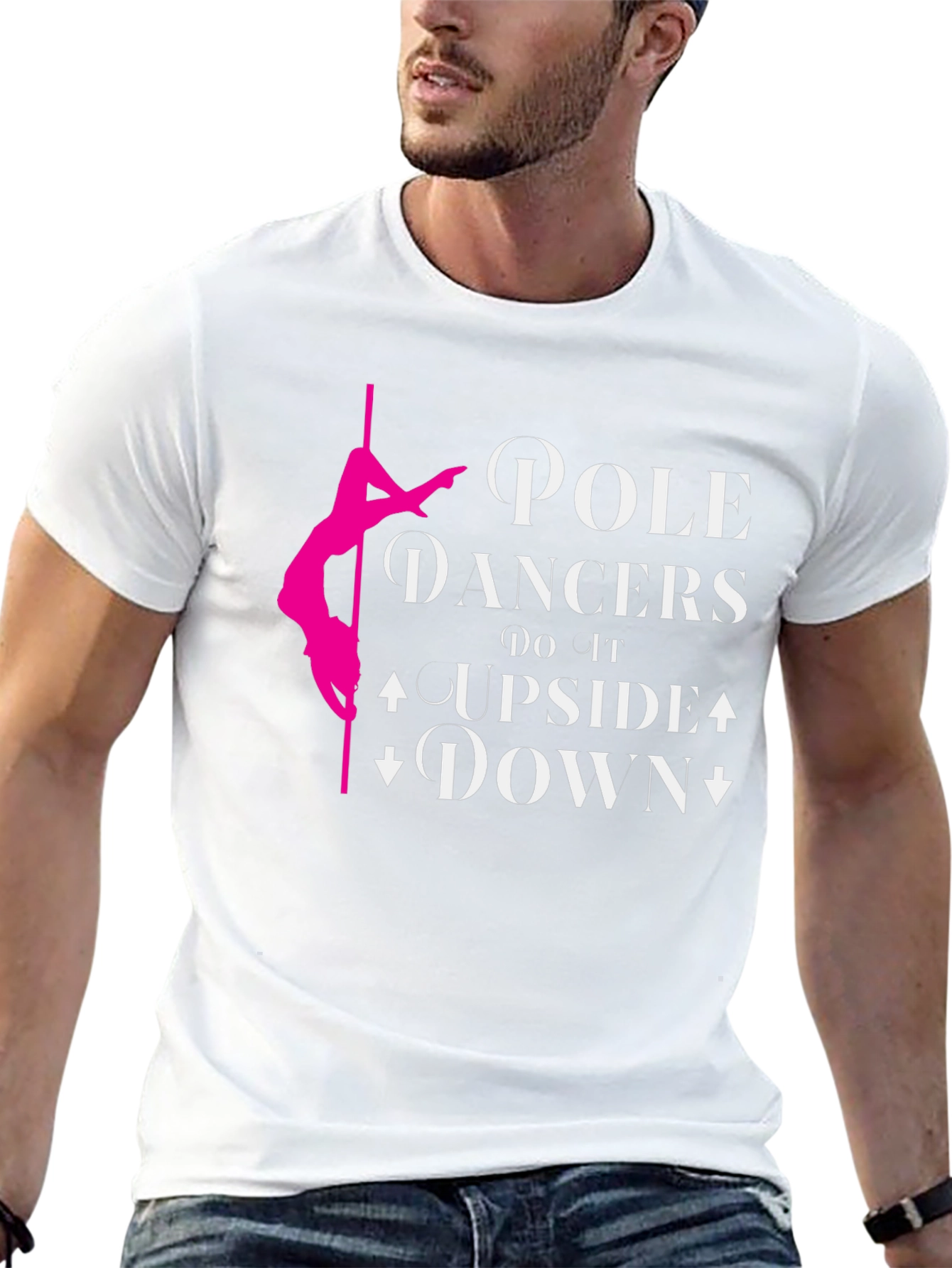 Pole Dancer T-Shirt: Upside Down Fun!