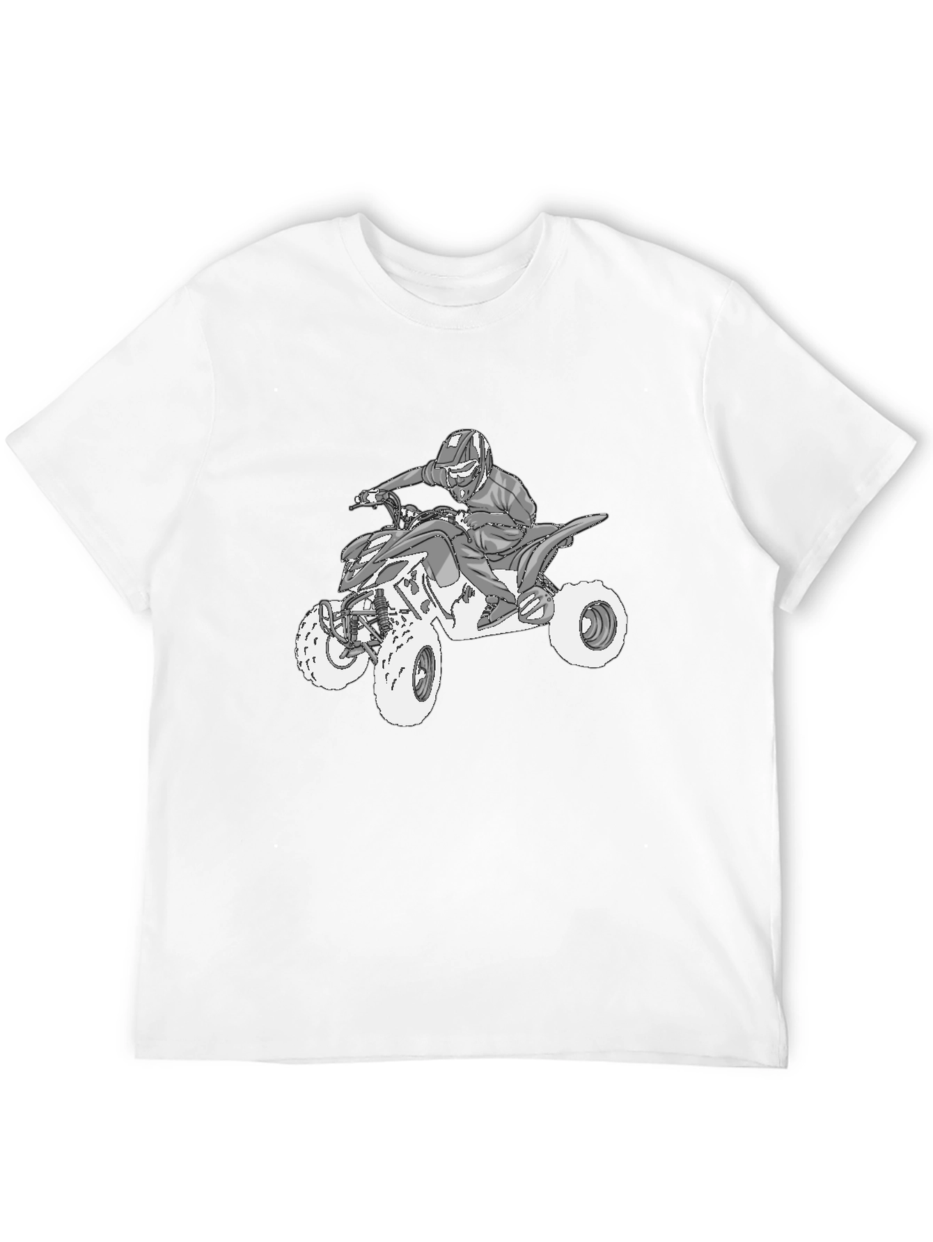 ATV Rider Graphic Tee - Black Cotton T-Shirt