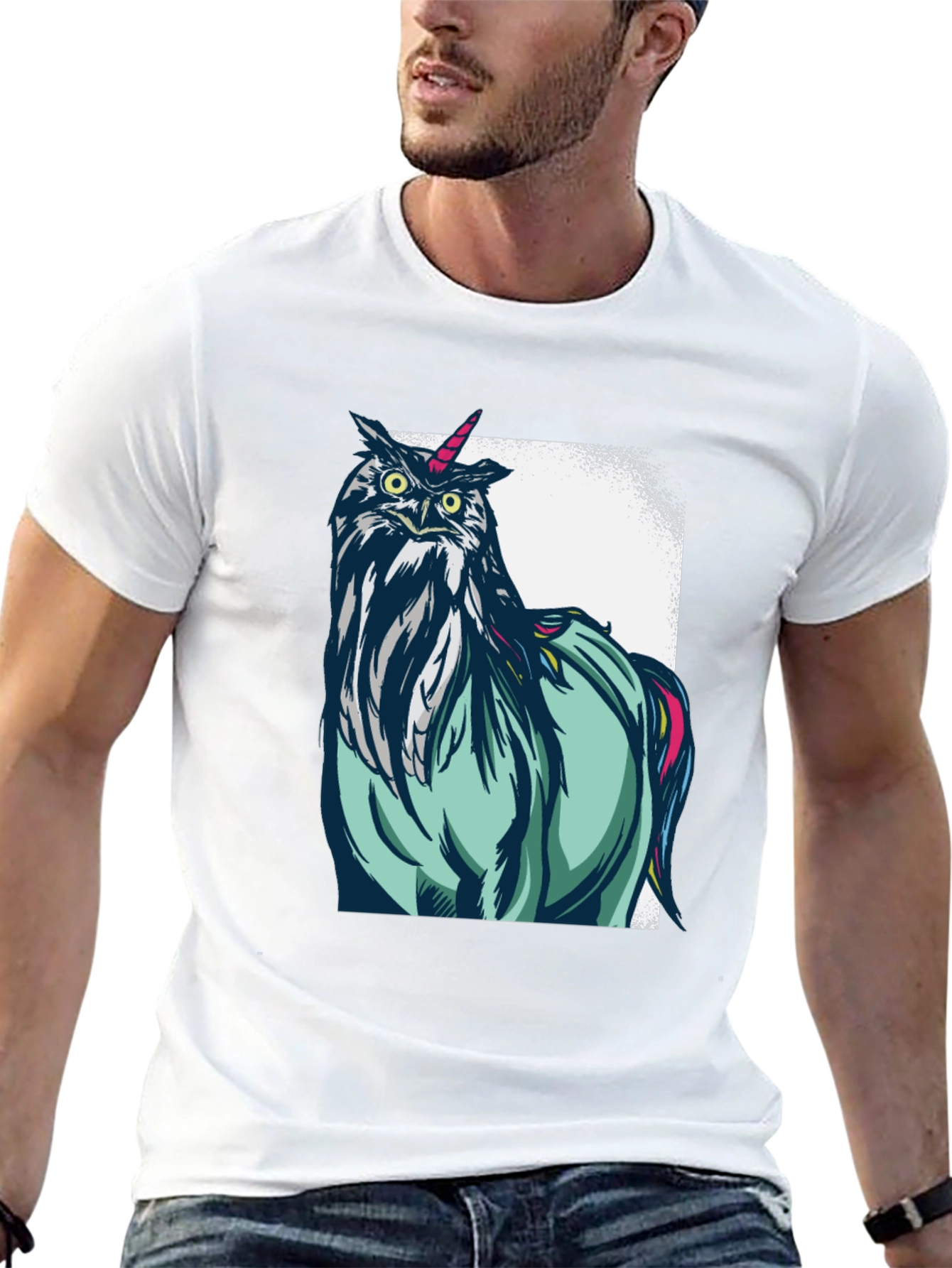 Owl Unicorn Graphic T-Shirt