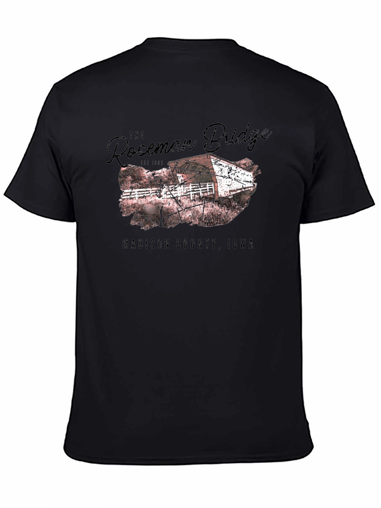 Roseman Bridge Iowa Graphic T-Shirt