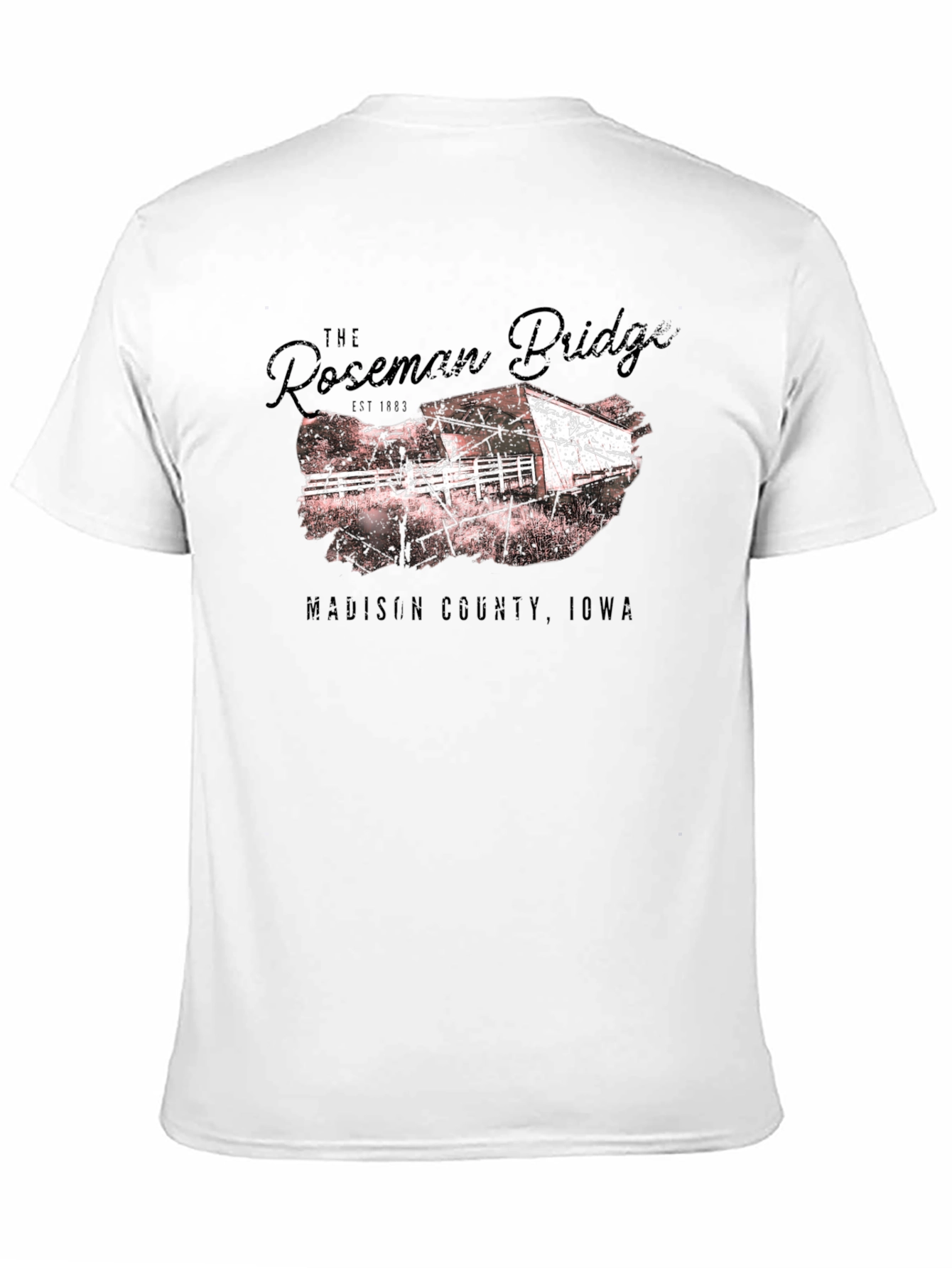 Roseman Bridge Iowa Graphic T-Shirt