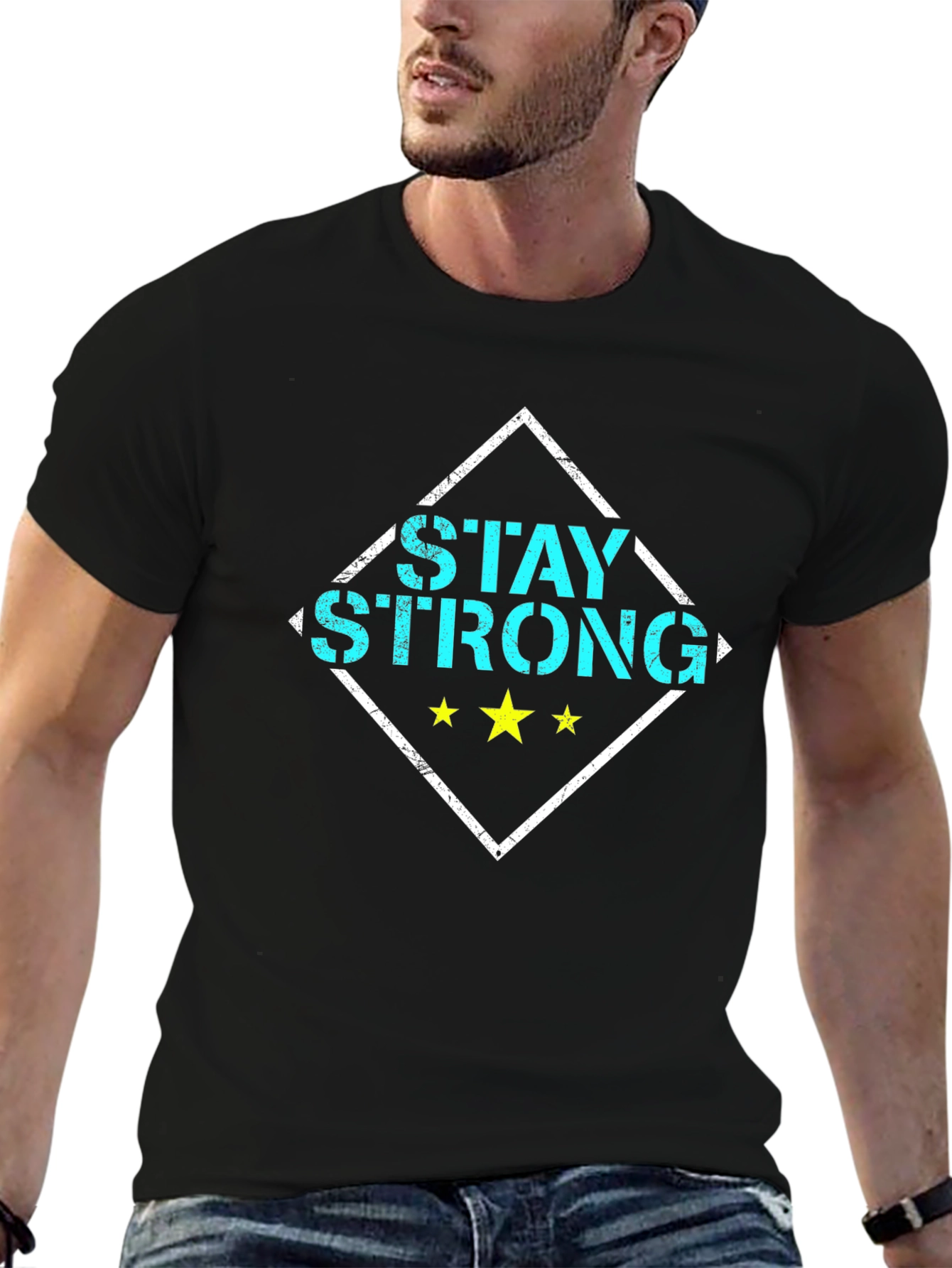 Stay Strong Graphic Tee - Black Unisex Shirt