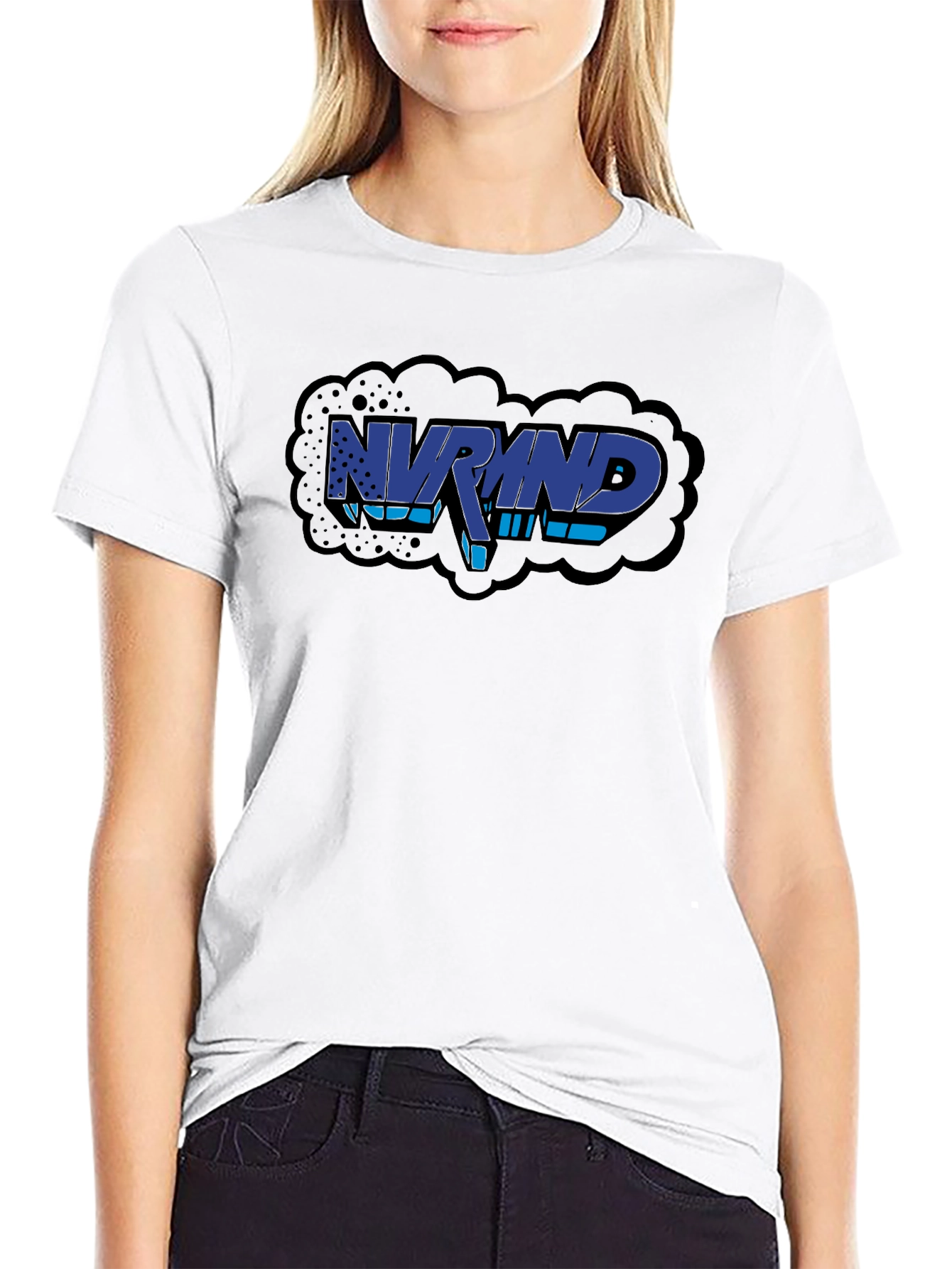 NVRMND Graphic Print T-Shirt - Black