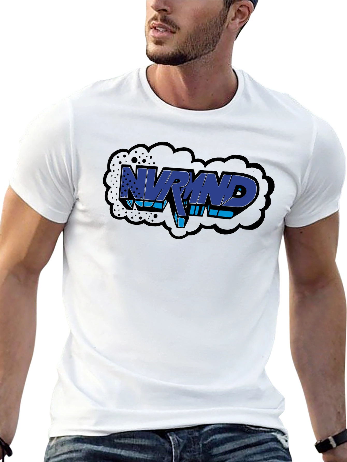 NVRMND Graphic Print T-Shirt - Black