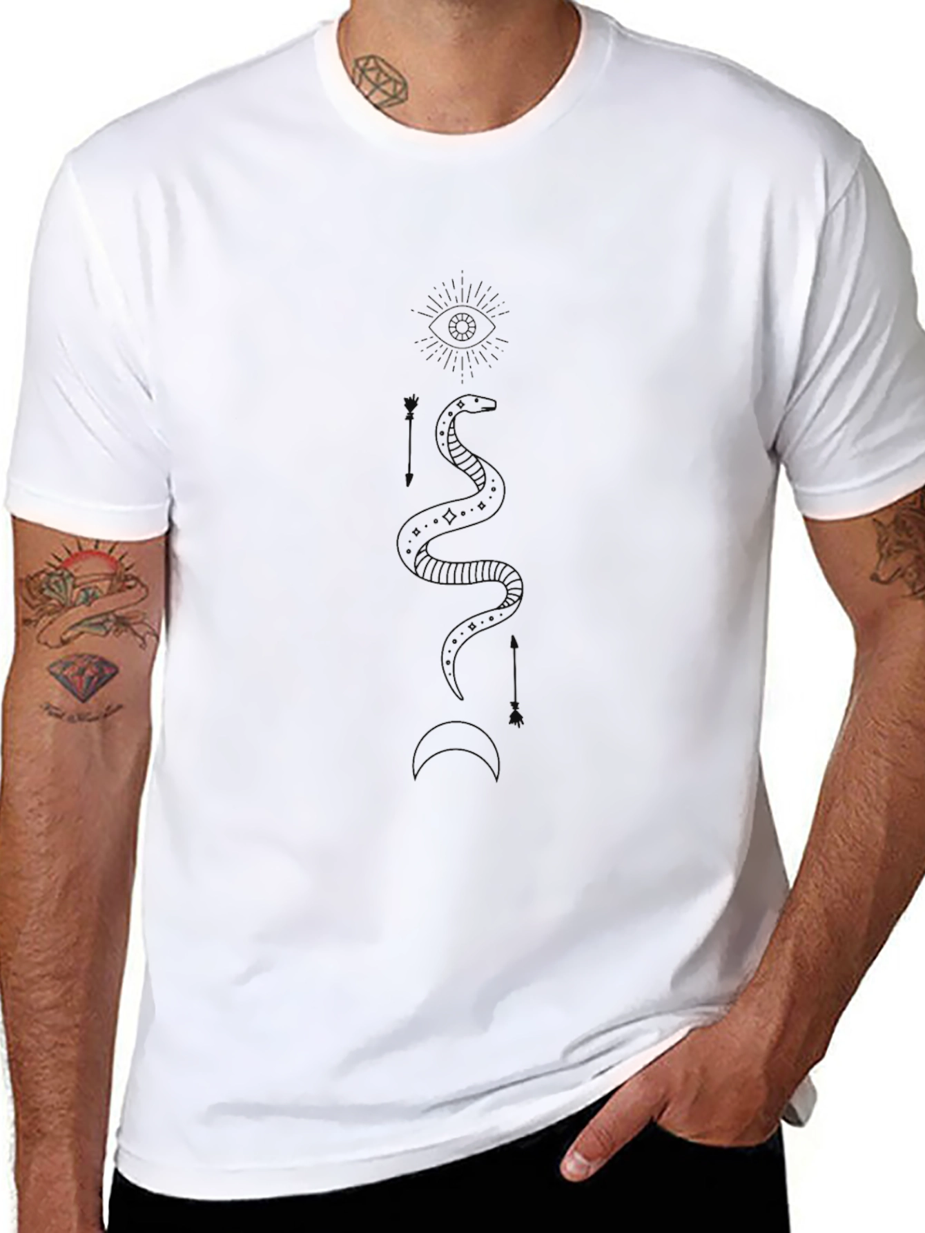 Mystic Snake Graphic Black Tee