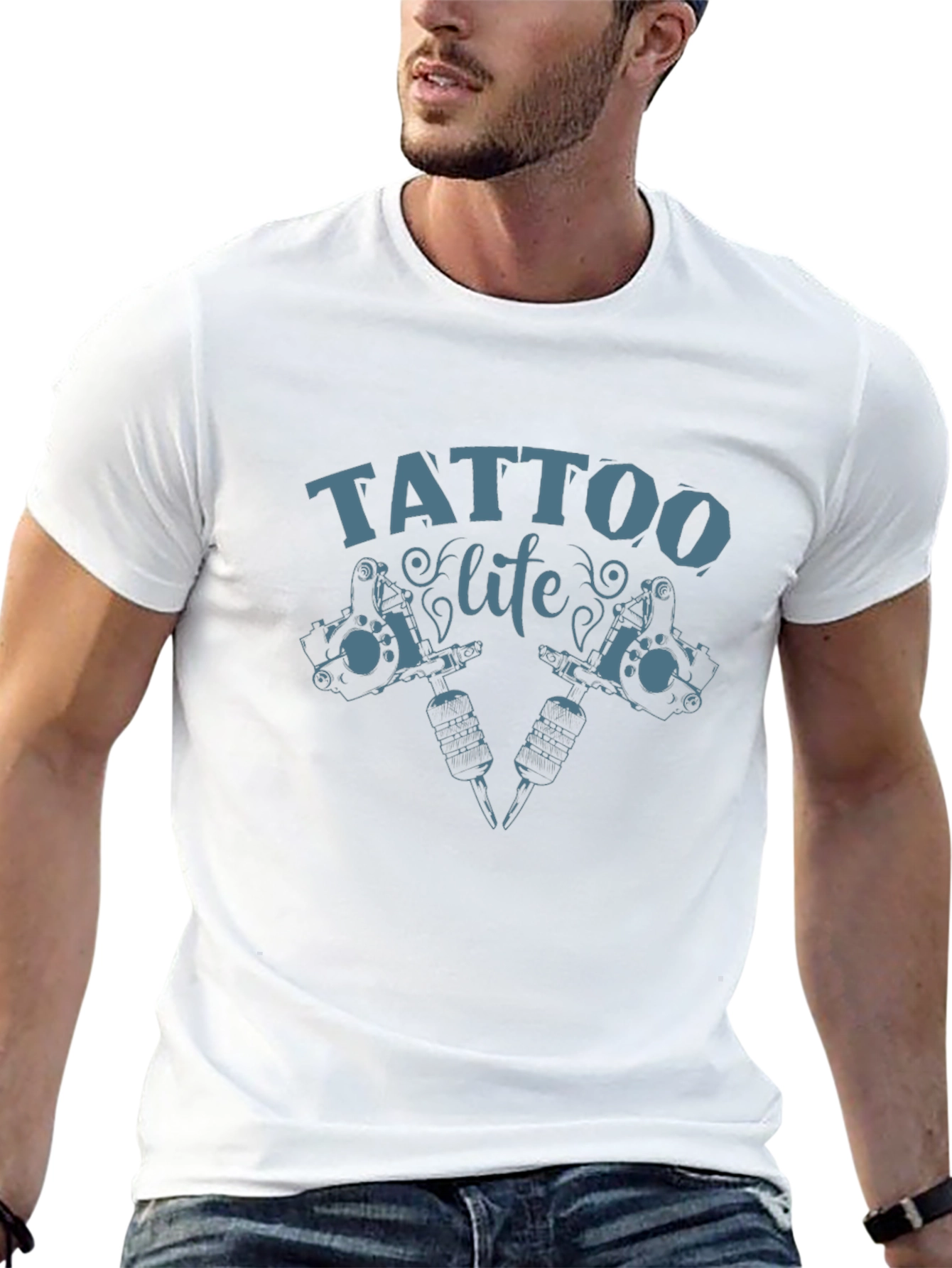 Tattoo Life Graphic Tee - Black Cotton T-Shirt