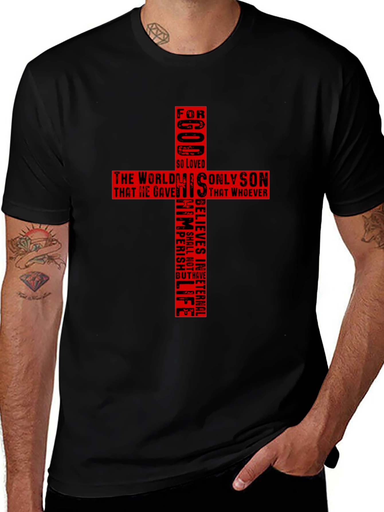 Faith-Inspired Cross Graphic T-Shirt