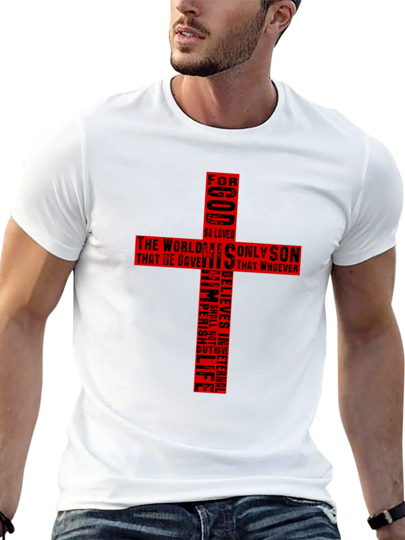 Faith-Inspired Cross Graphic T-Shirt