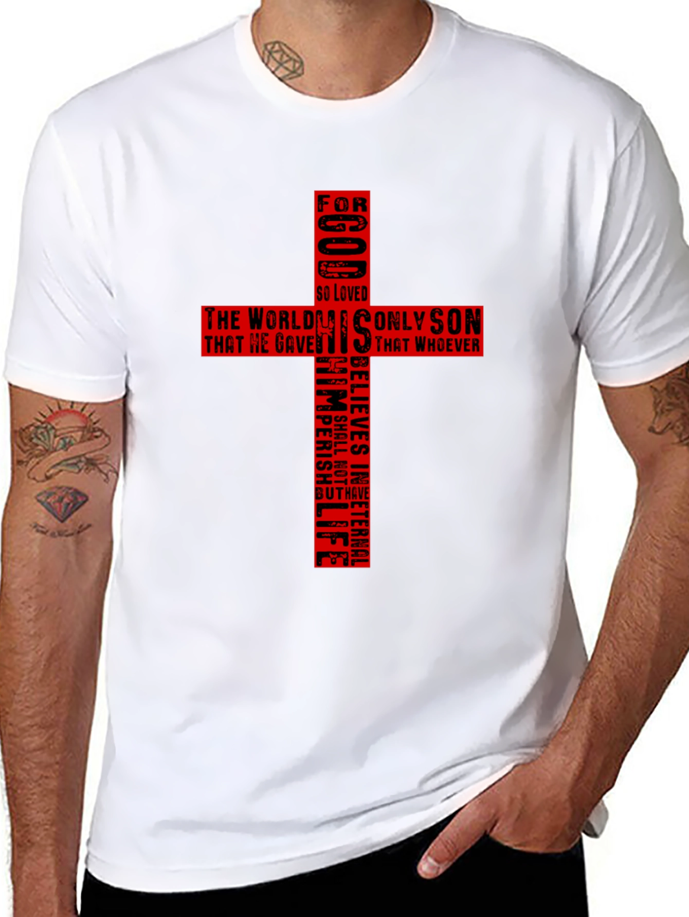 Faith-Inspired Cross Graphic T-Shirt