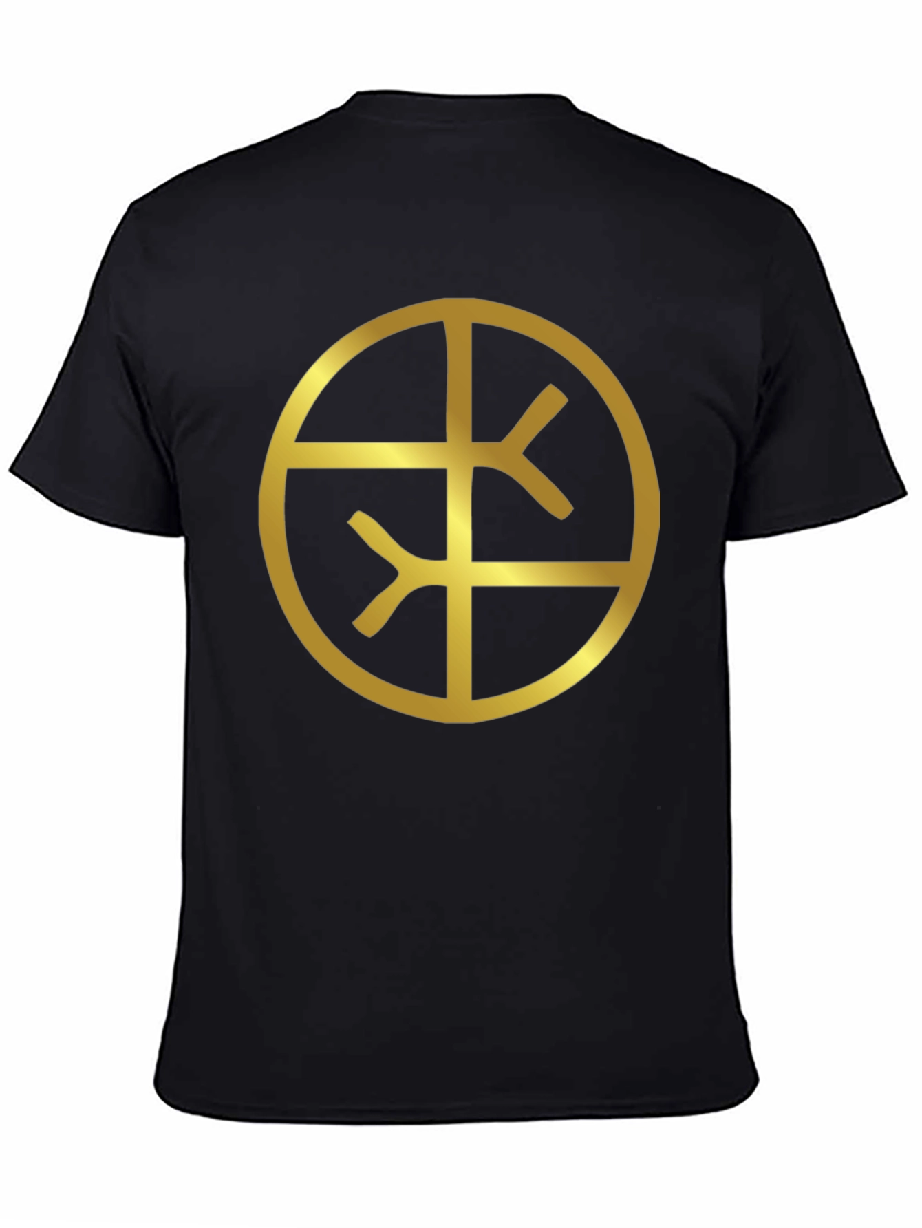 Black Tee with Gold Symbol