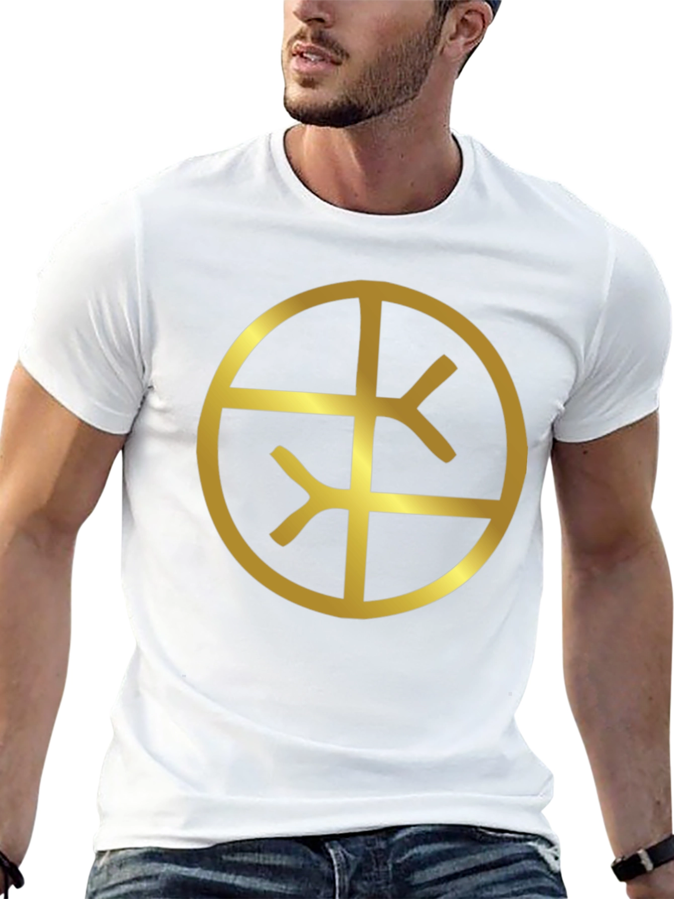 Black Tee with Gold Symbol
