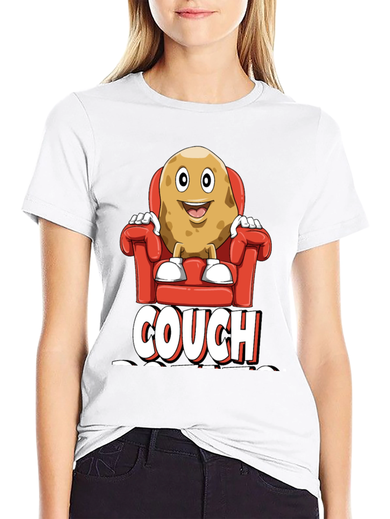 Couch Potato Graphic T-Shirt - Funny Relaxed Fit Tee