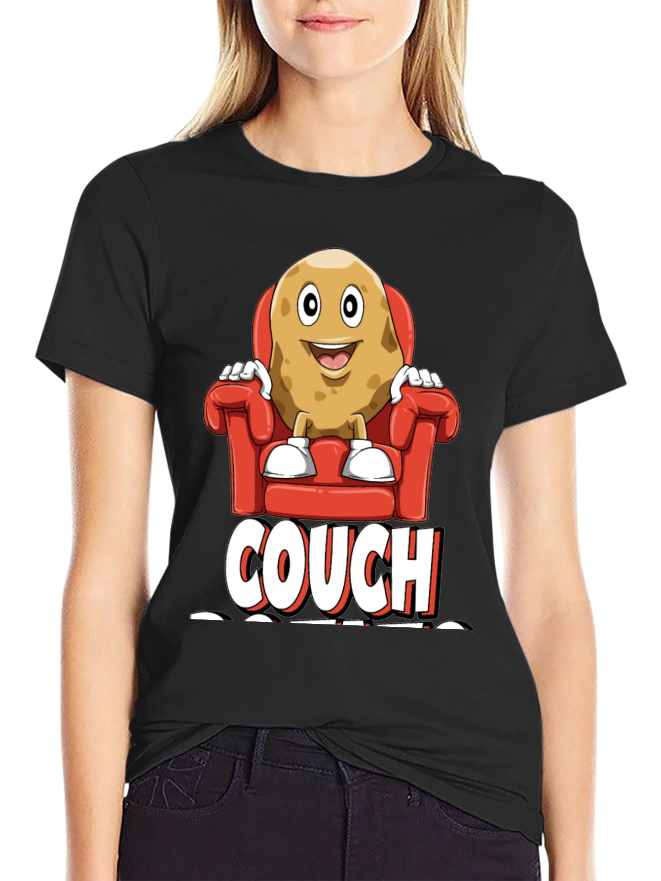 Couch Potato Graphic T-Shirt - Funny Relaxed Fit Tee