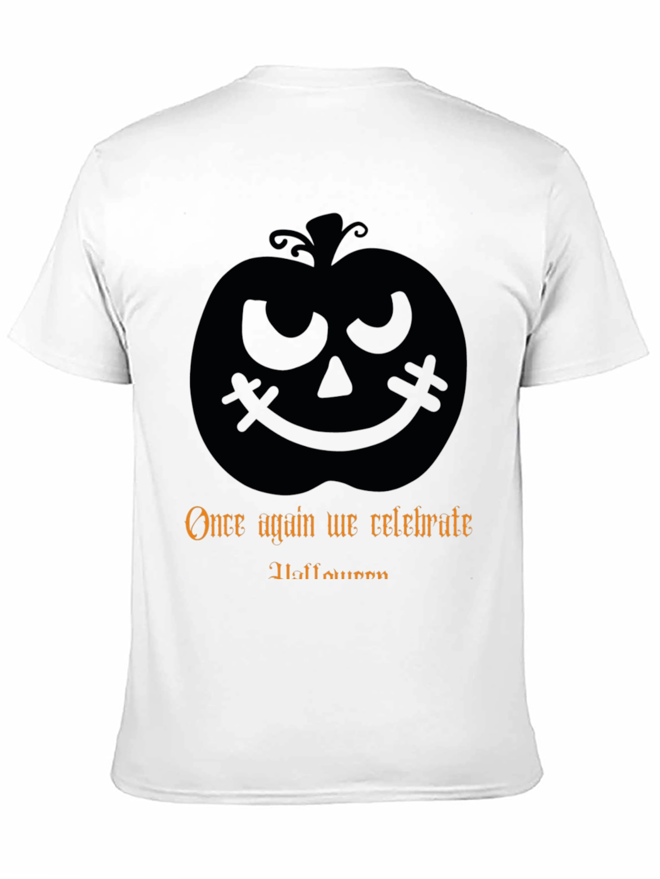 Halloween Pumpkin T-Shirt - Mens Black Tee