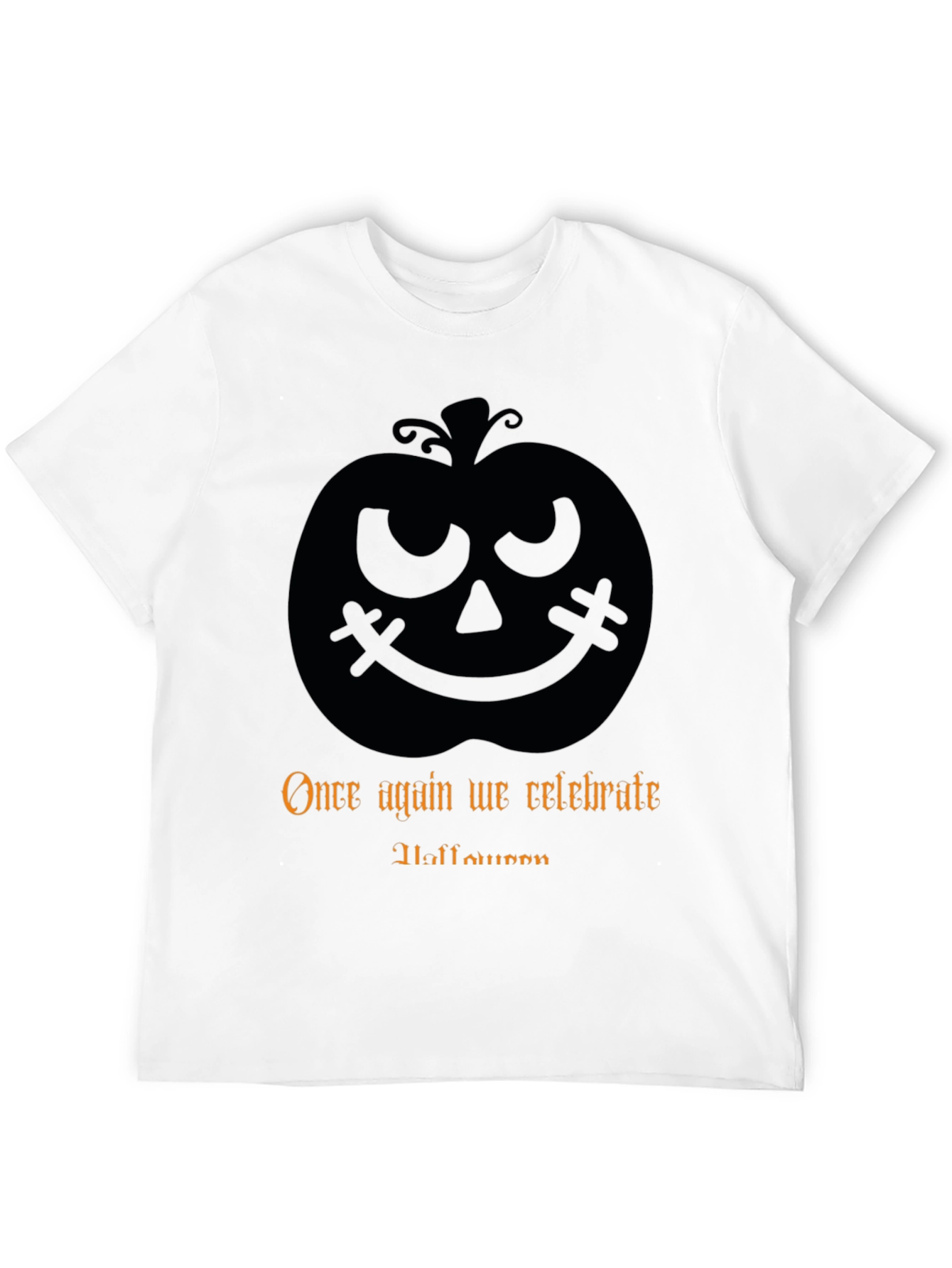Halloween Pumpkin T-Shirt - Mens Black Tee
