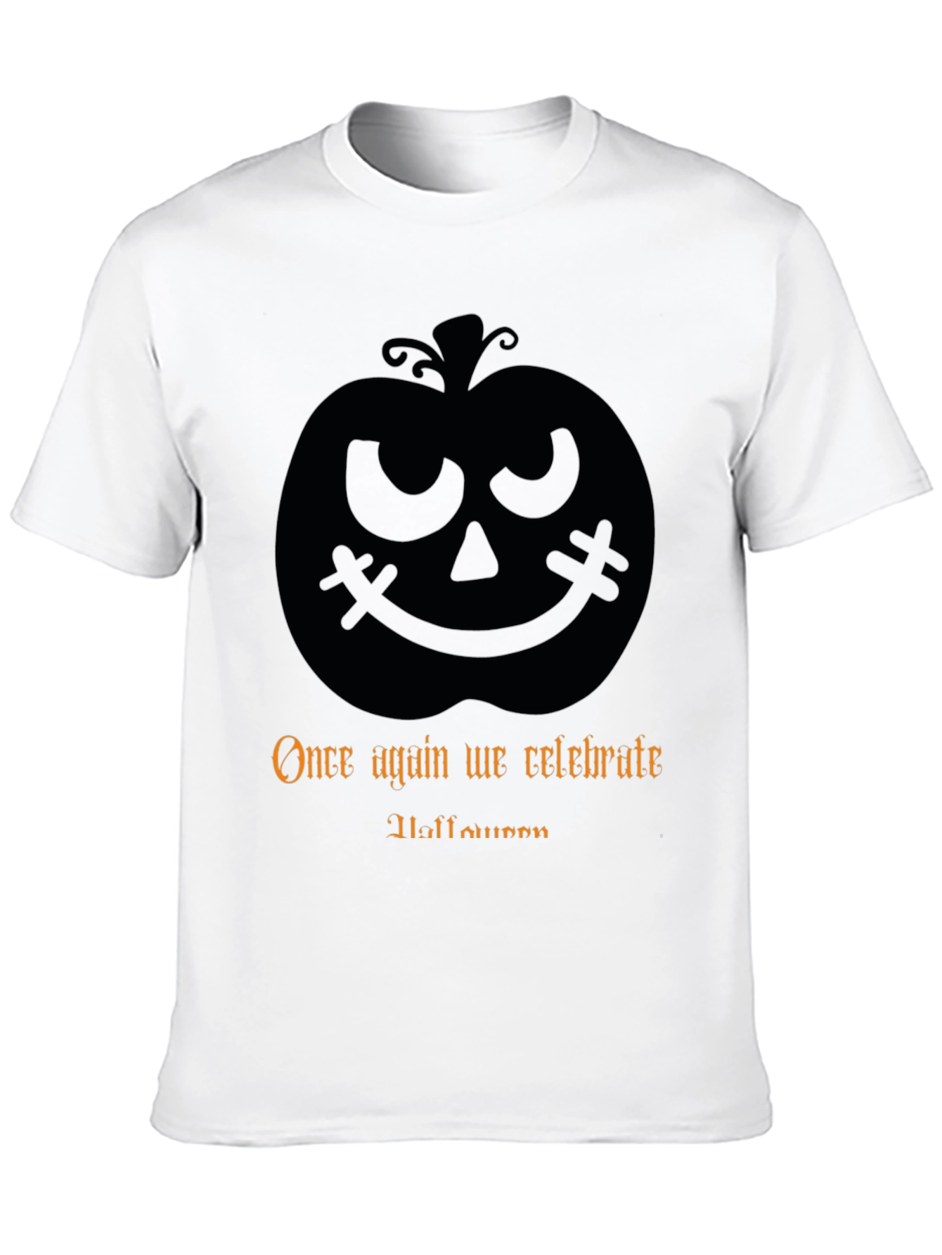 Halloween Pumpkin T-Shirt - Mens Black Tee