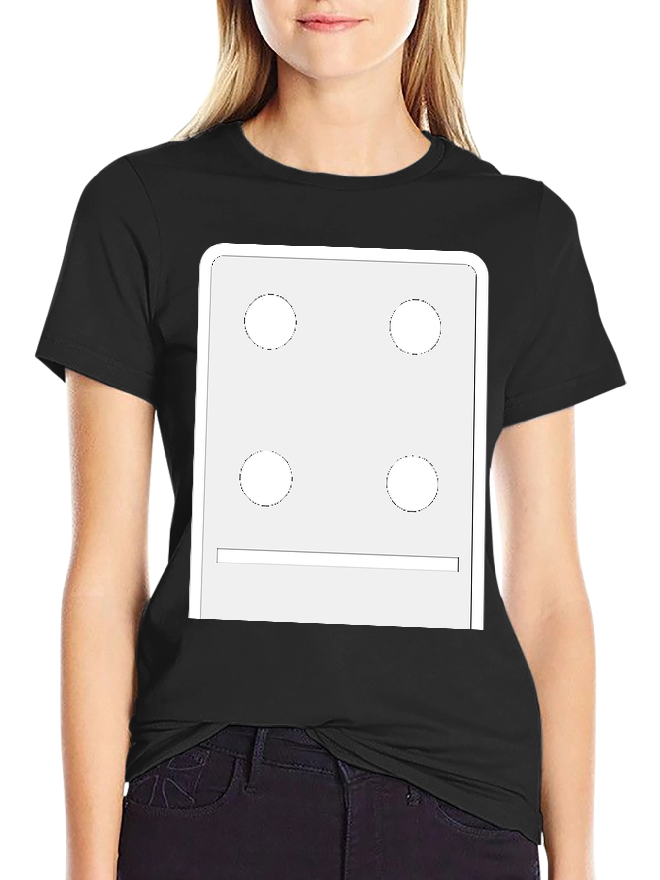 Dice Face Graphic Tee - Novelty T-Shirt