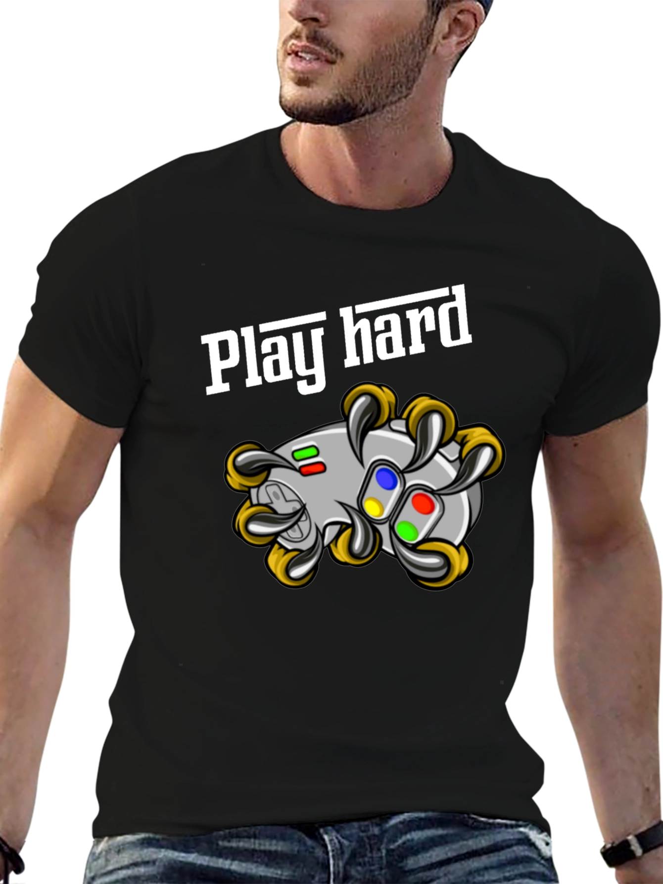 Play Hard Gaming T-Shirt - Black