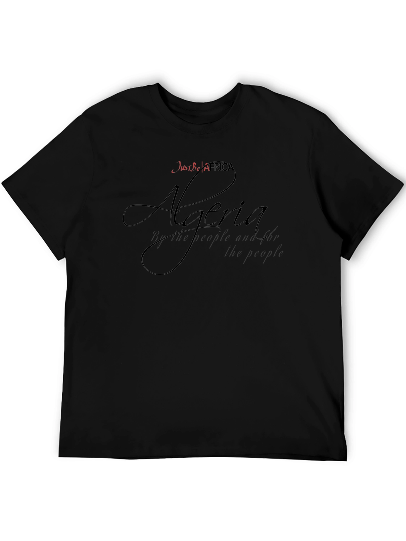 Just Be Africa Algeria Graphic Black T-Shirt