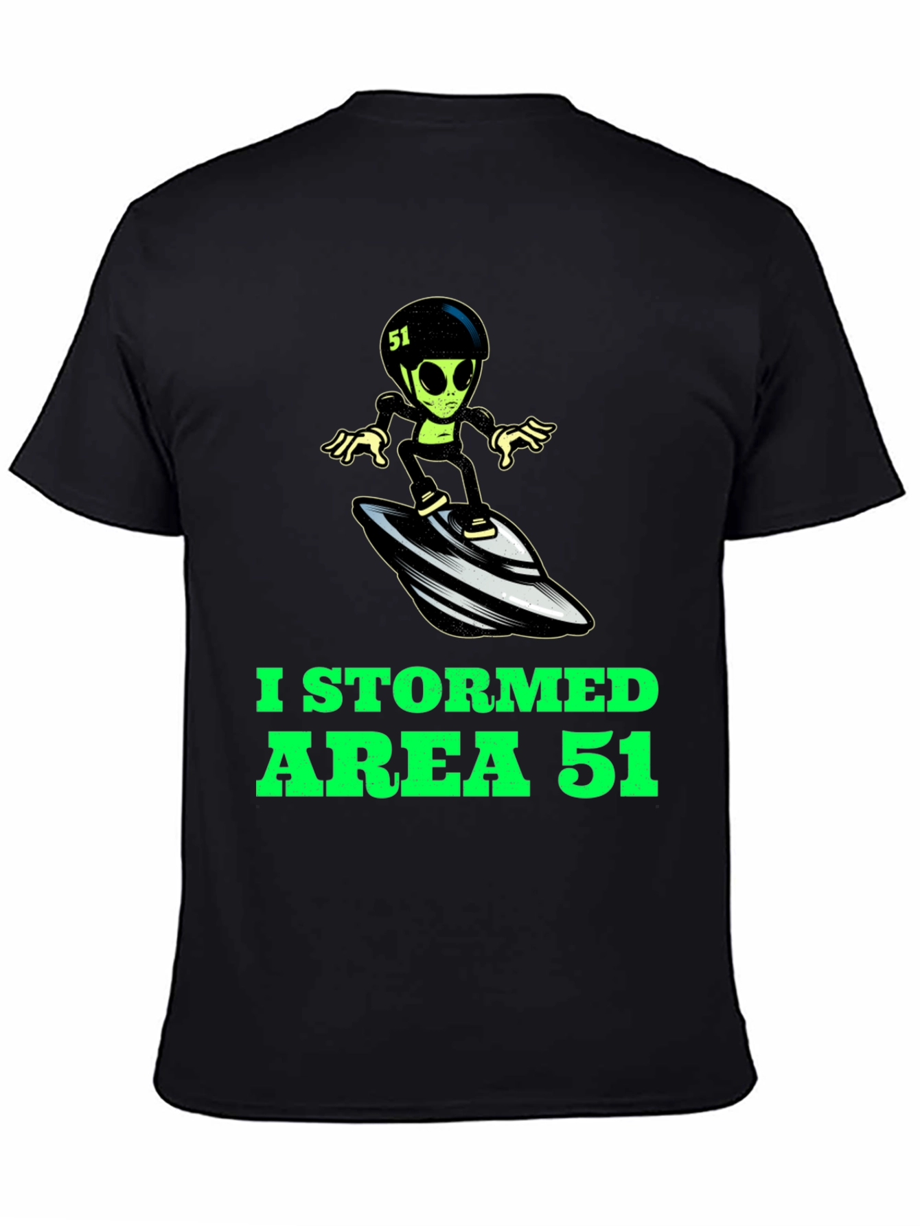 Area 51 Stormed Alien Surfing UFO T-Shirt