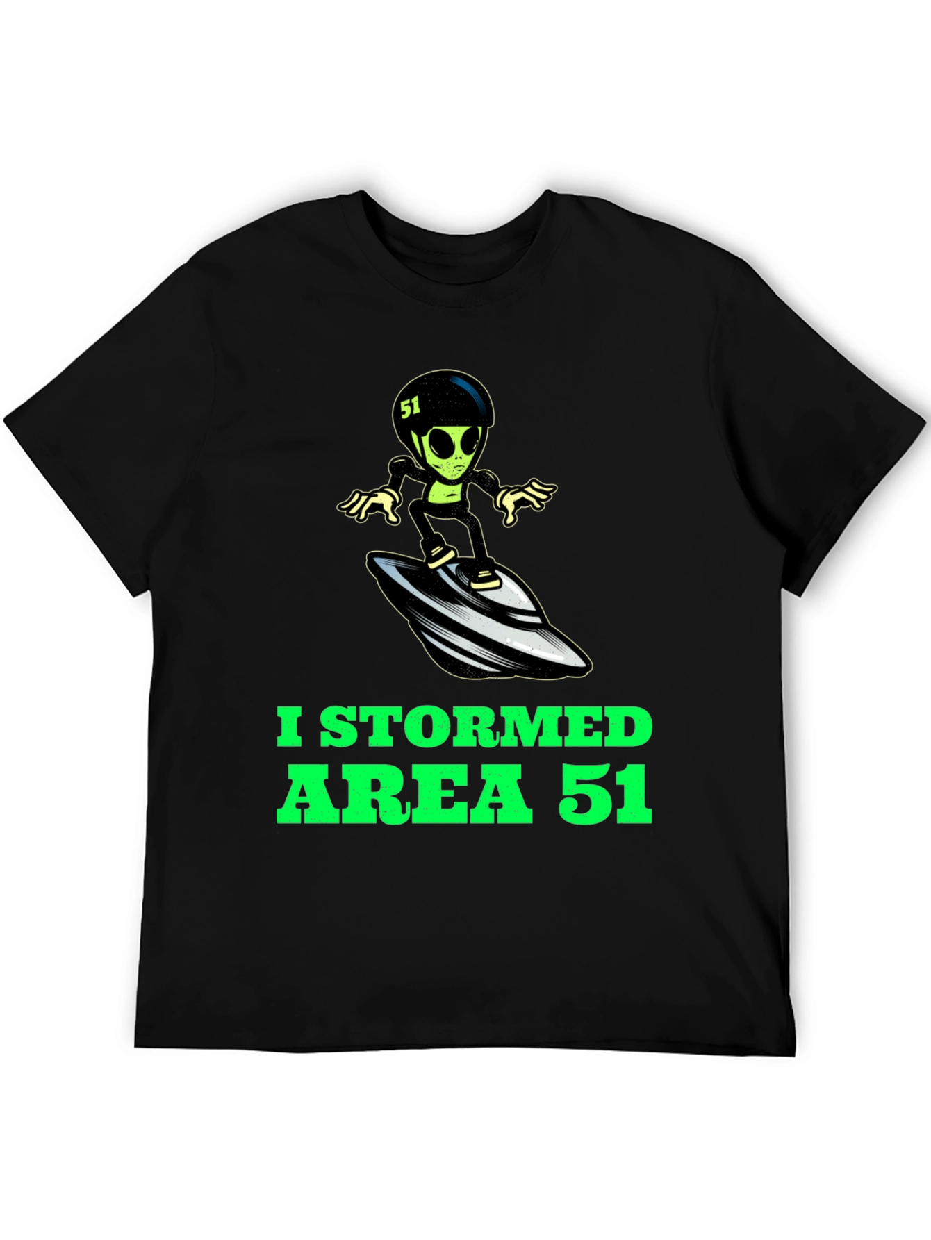 Area 51 Stormed Alien Surfing UFO T-Shirt