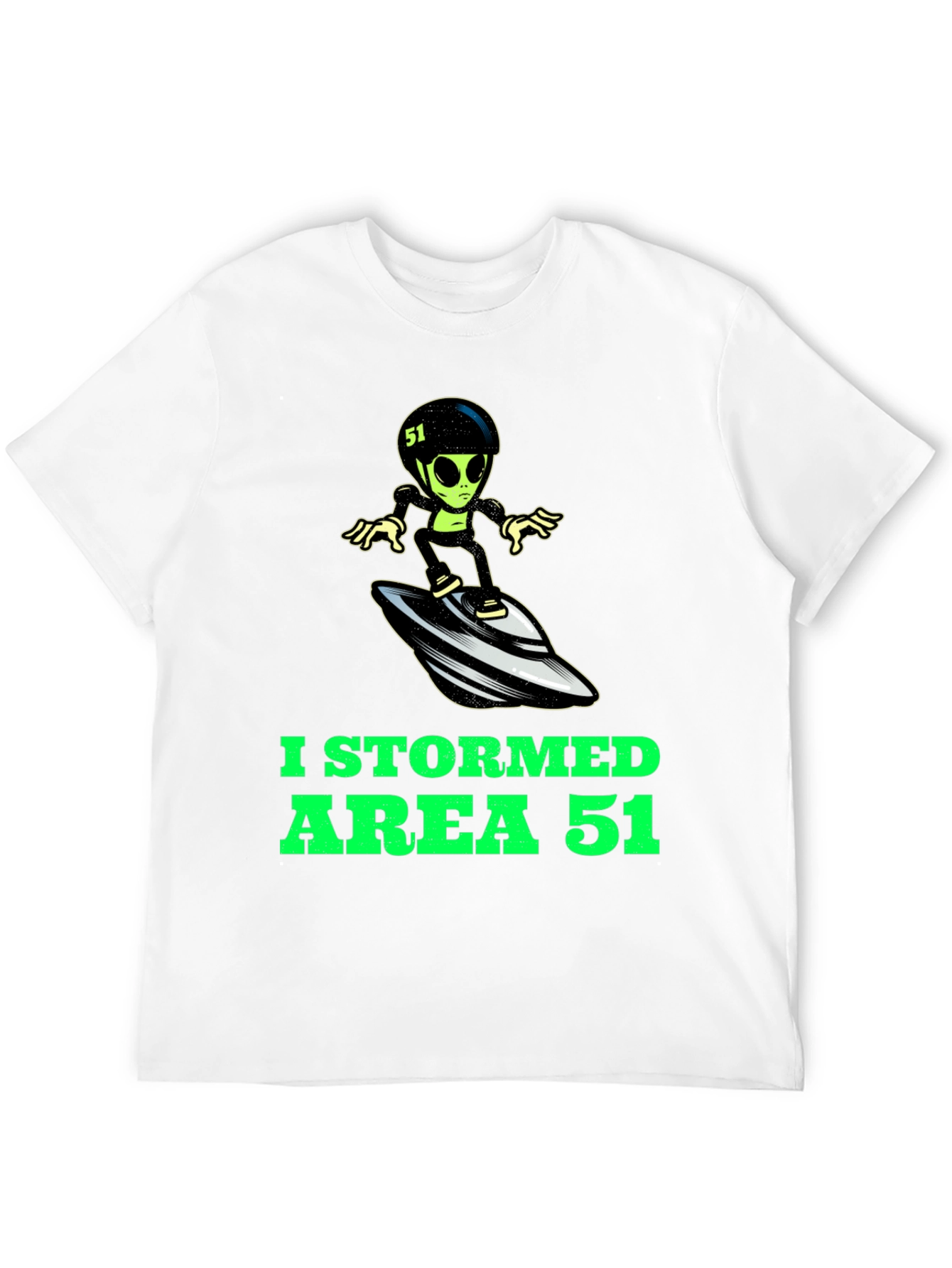 Area 51 Stormed Alien Surfing UFO T-Shirt