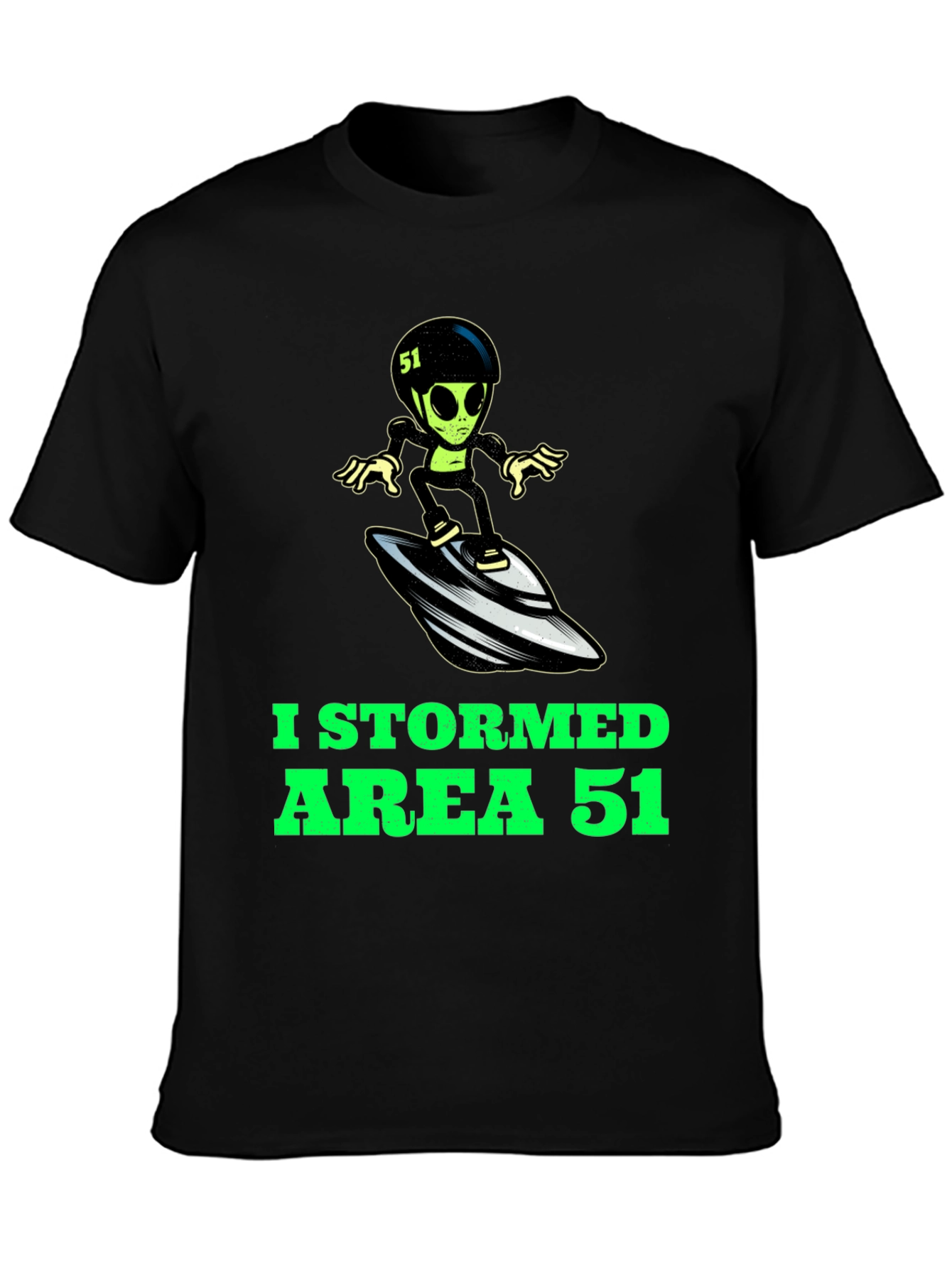 Area 51 Stormed Alien Surfing UFO T-Shirt