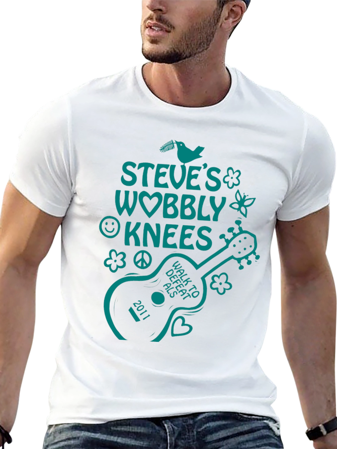 Steves Wobbly Knees Walk to Defeat ALS T-Shirt