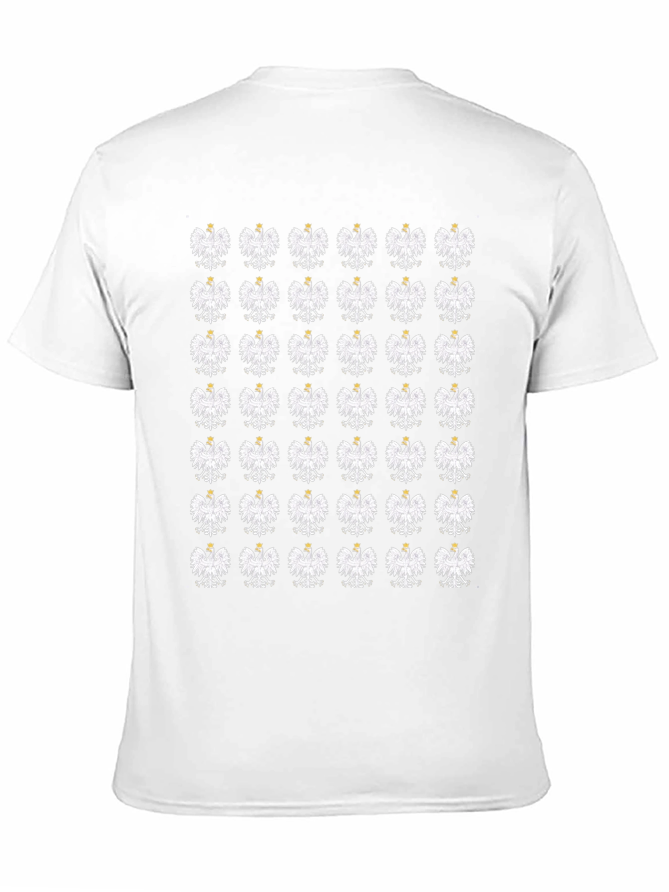 Polish Eagle Pattern Black T-Shirt