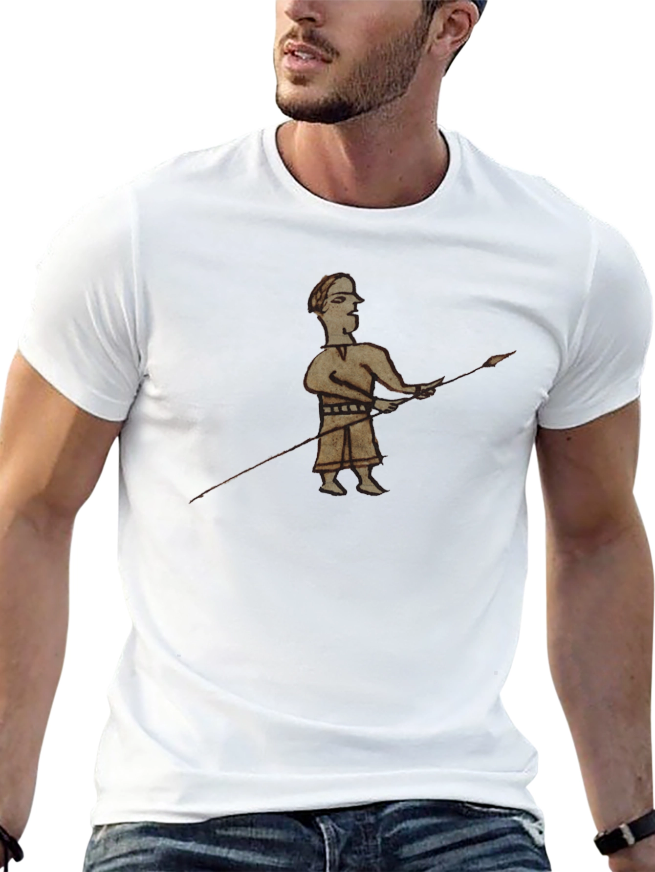 Historical Warrior Graphic Black T-Shirt