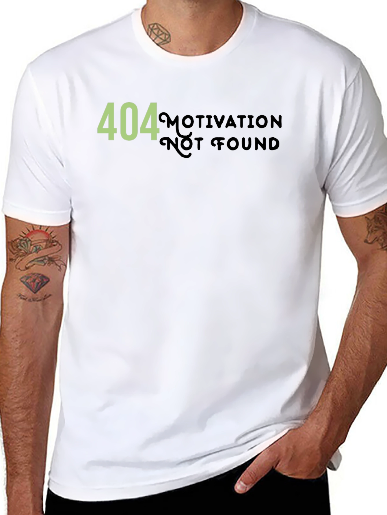 404 Motivation Not Found Graphic T-Shirt