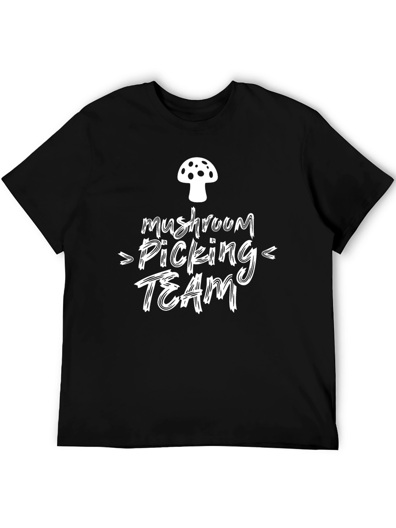 Mushroom Picking Team Black T-Shirt