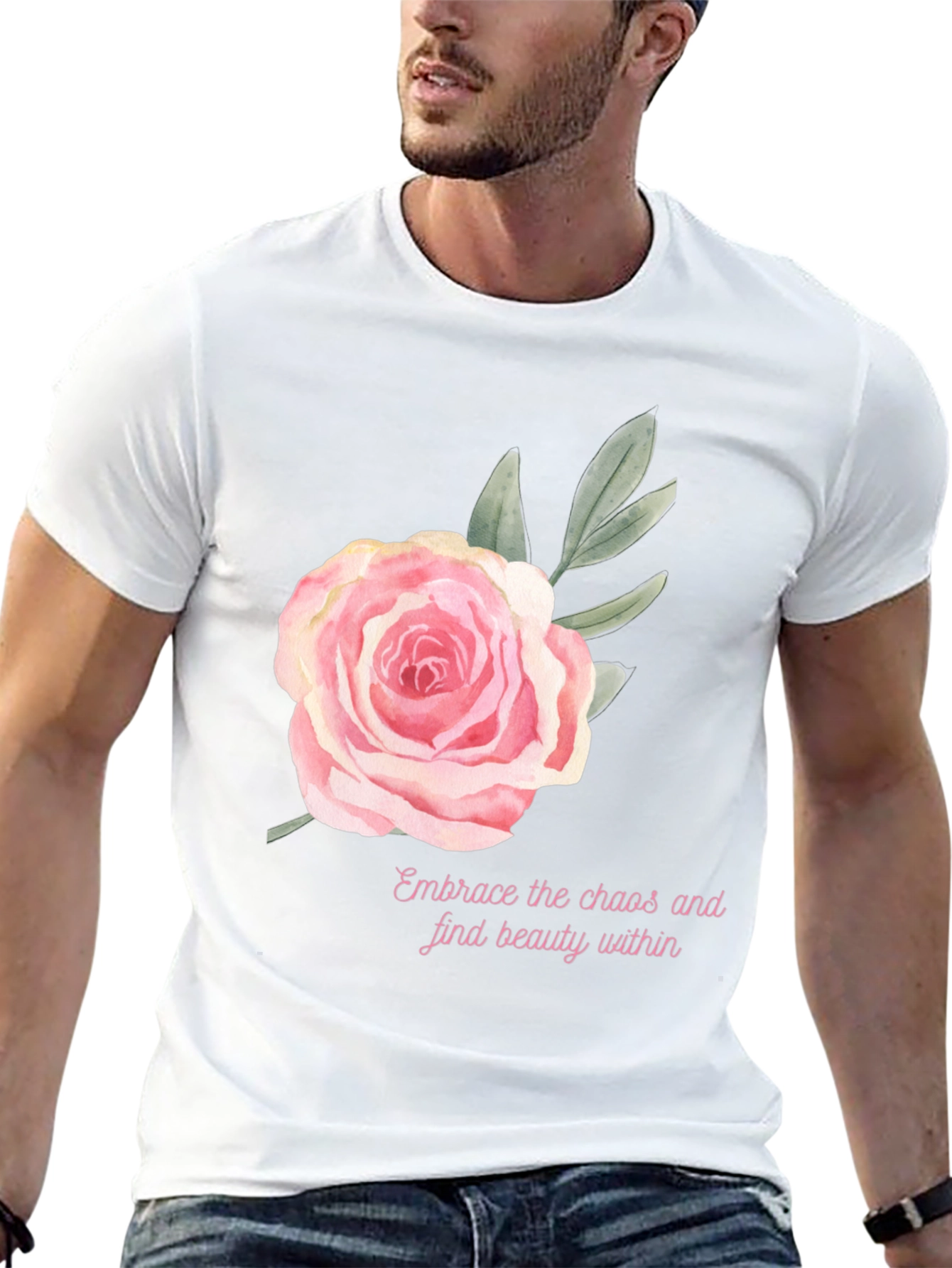 Floral Rose Graphic Tee - Embrace Beauty Within