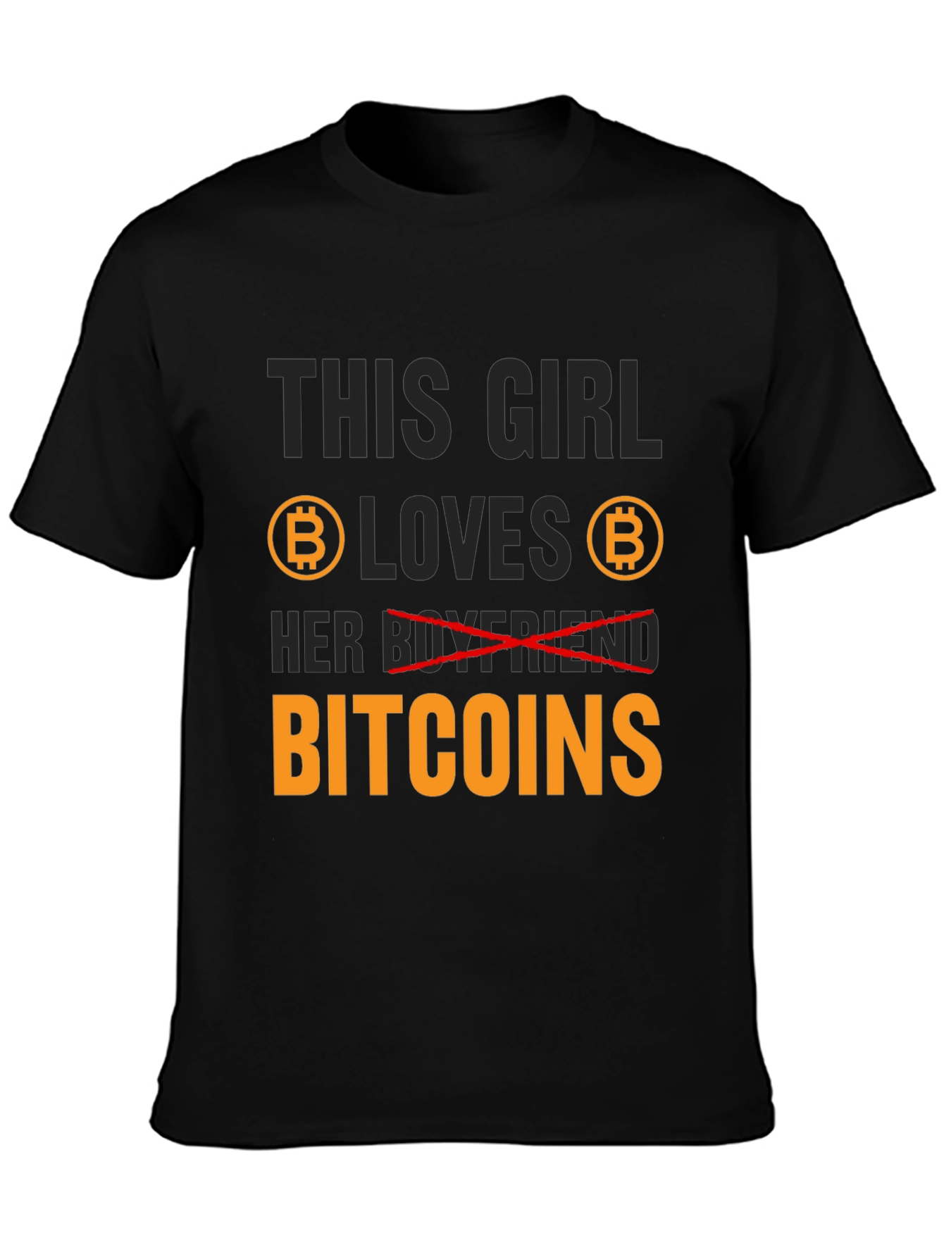 Bitcoin Lover Graphic Tee - This Girl Loves Bitcoins