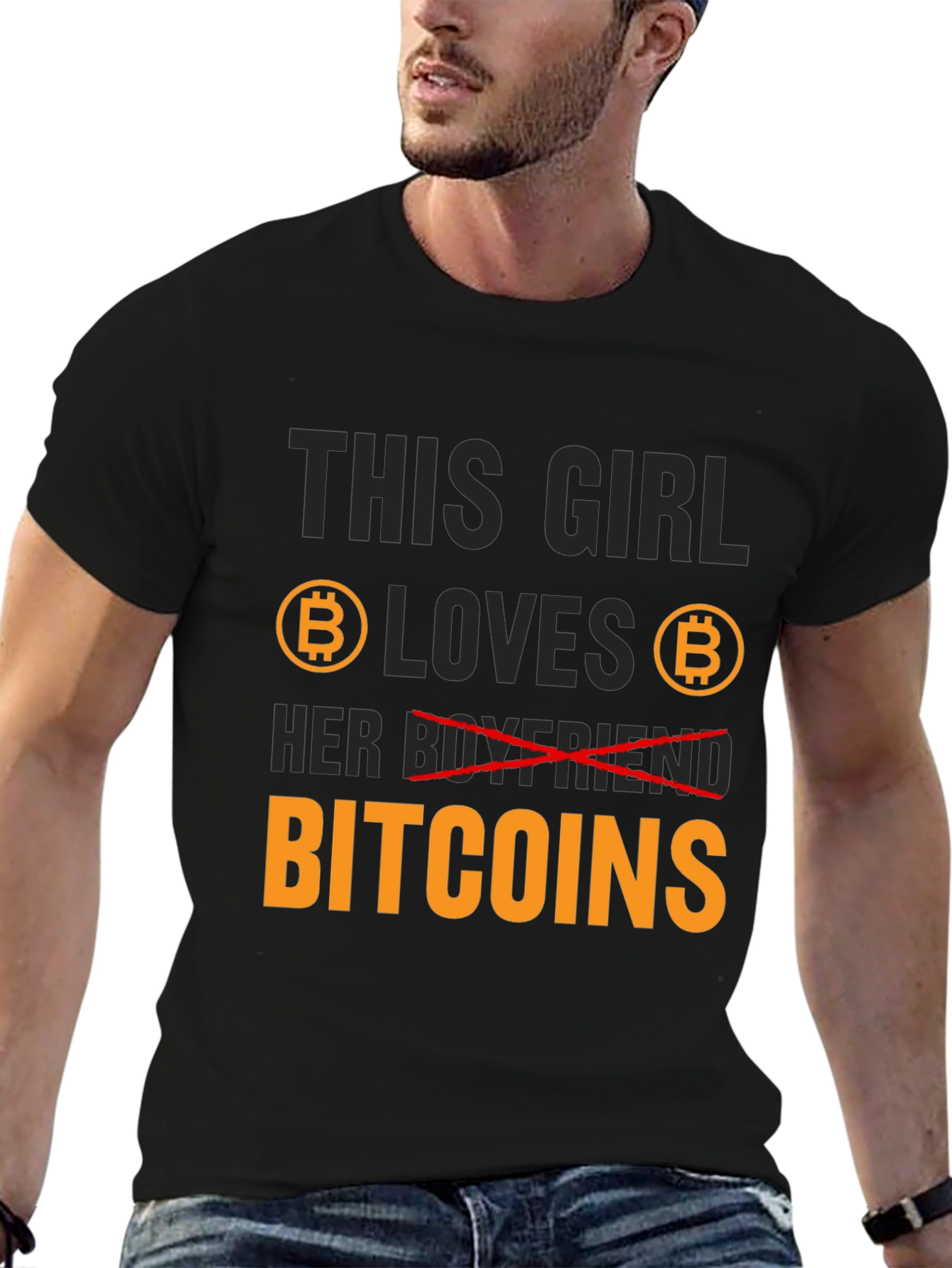 Bitcoin Lover Graphic Tee - This Girl Loves Bitcoins